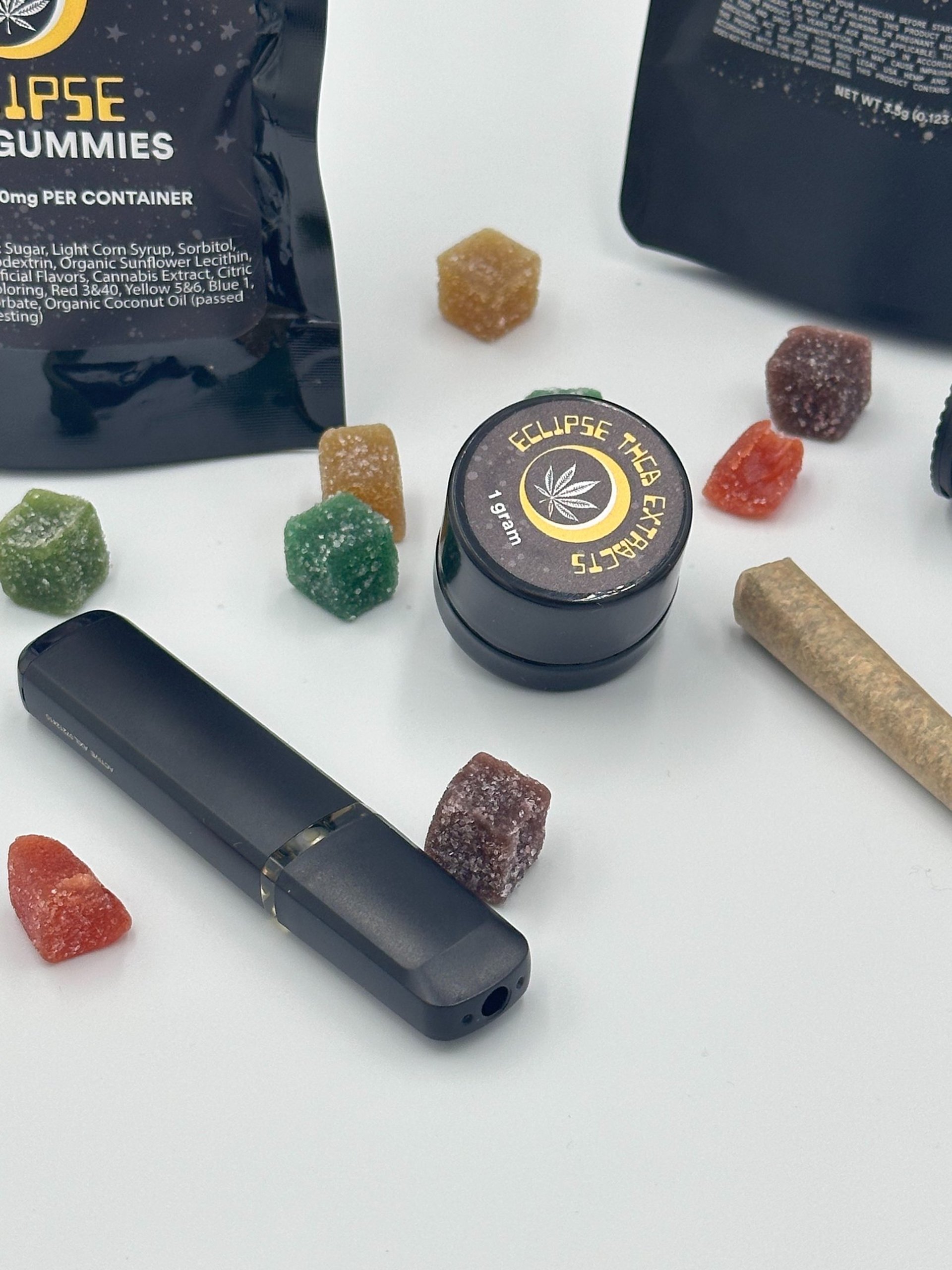 clear glass jar filled with kush