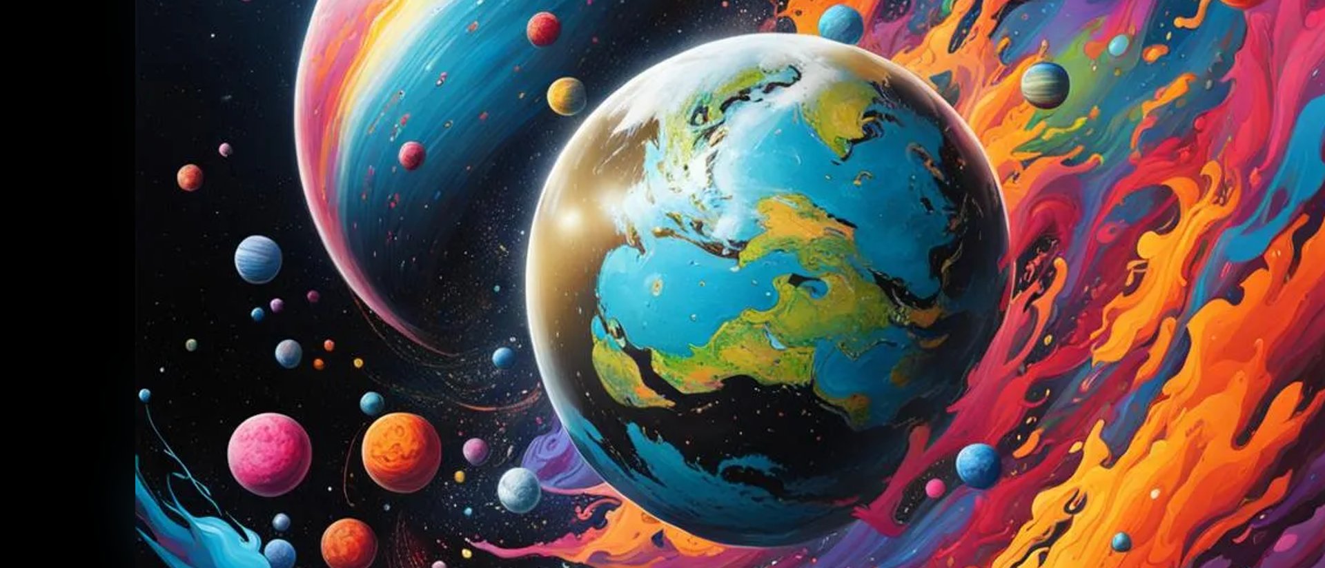 an abstract photo of a curved building with a blue sky in the background