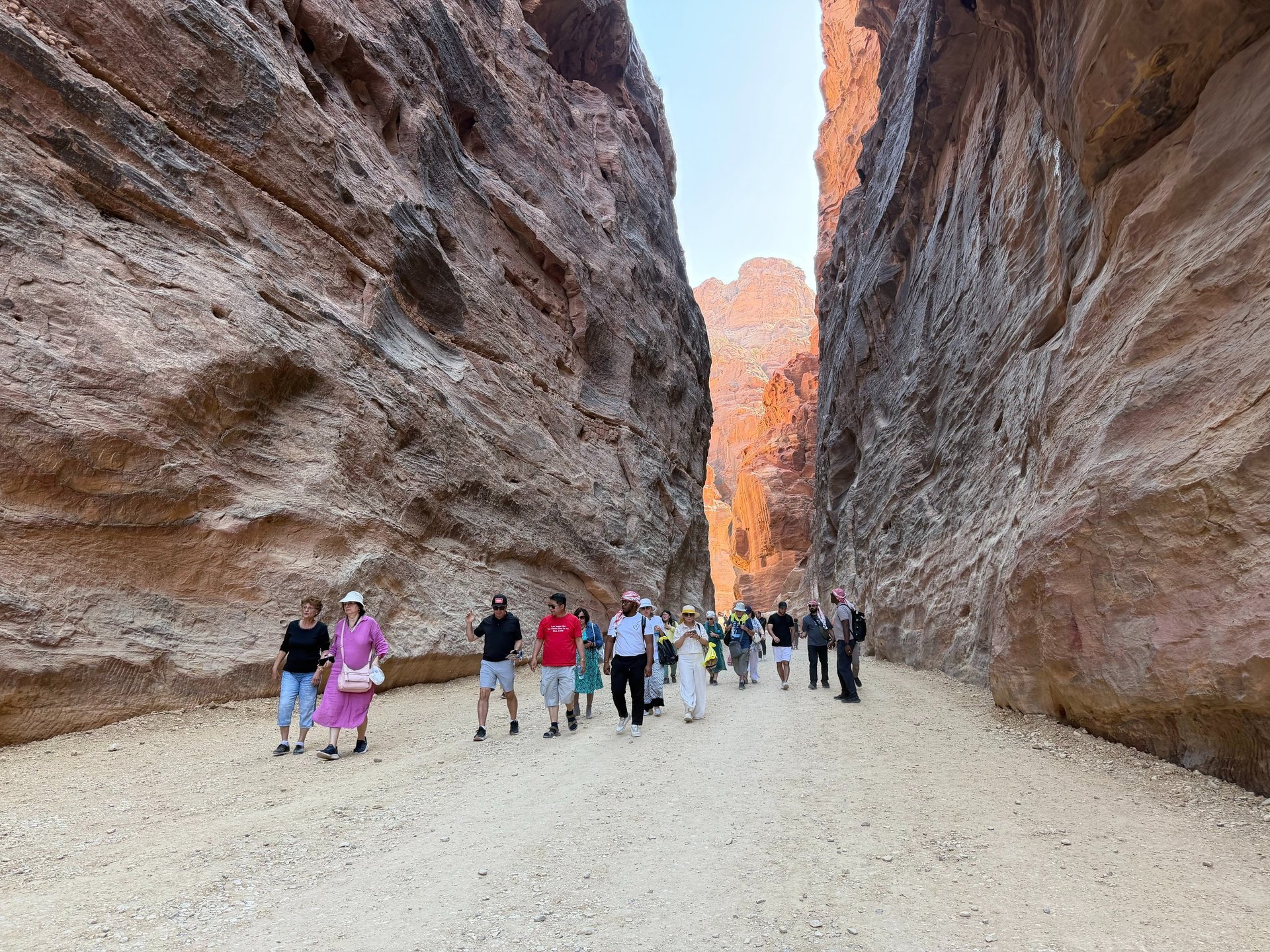 Mount Zion Group trek through Petra, Jordan