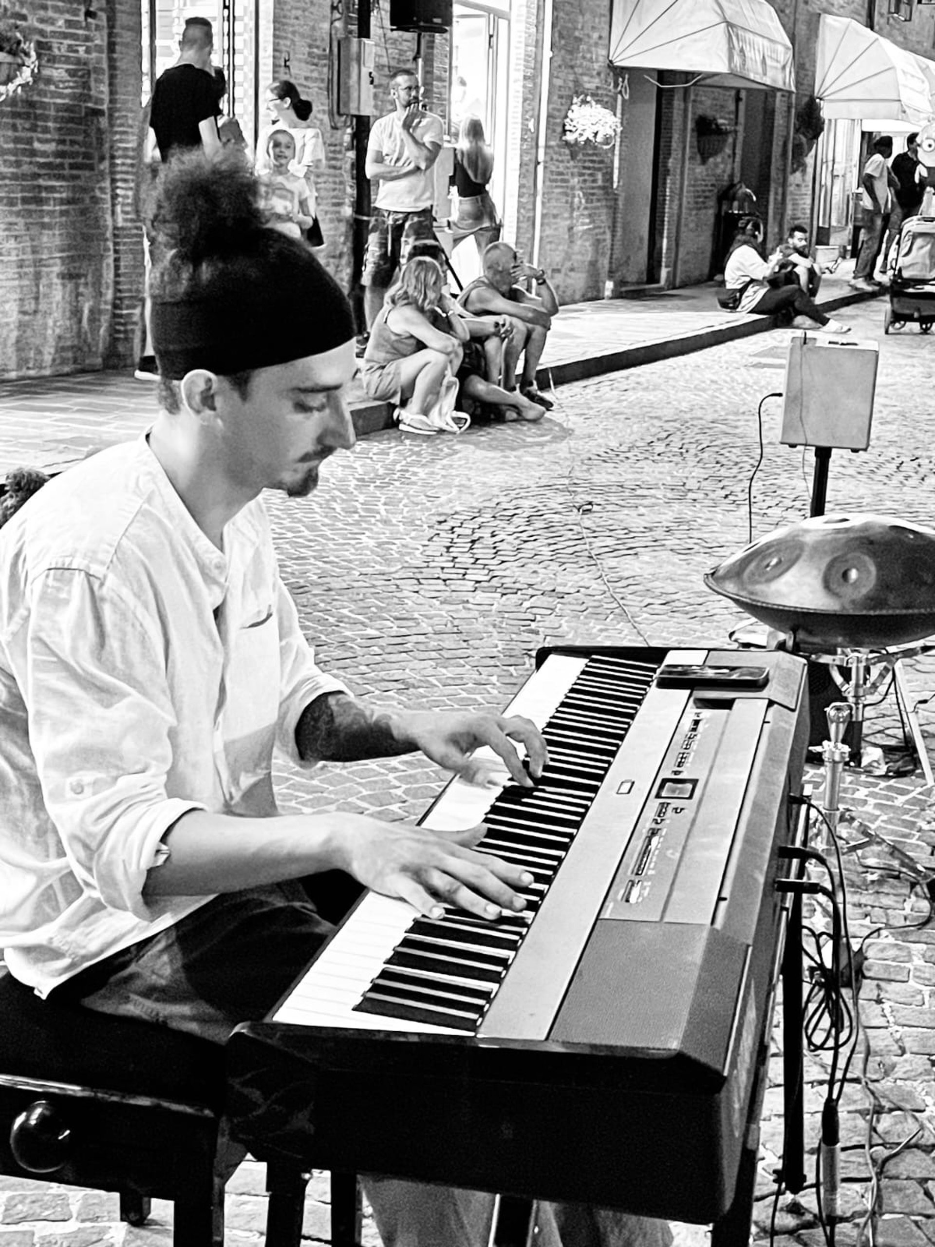 black blue and yellow textile