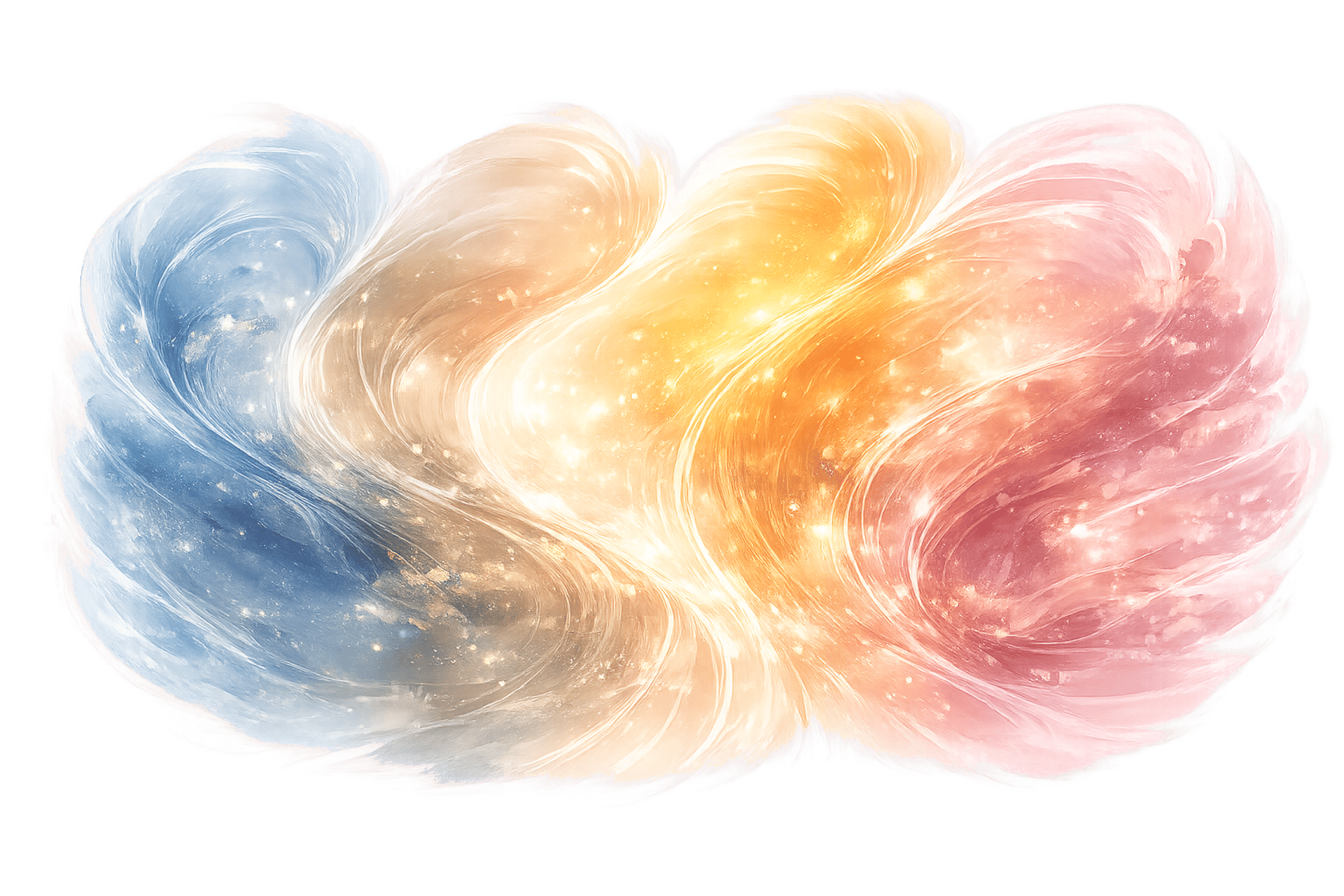 man sitting on mountain cliff facing white clouds rising one hand at golden hour