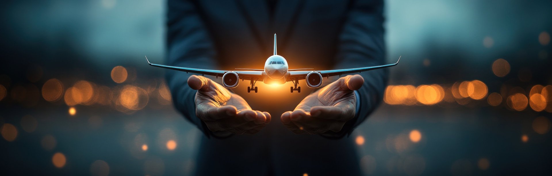 airplanes window view of sky during golden hour