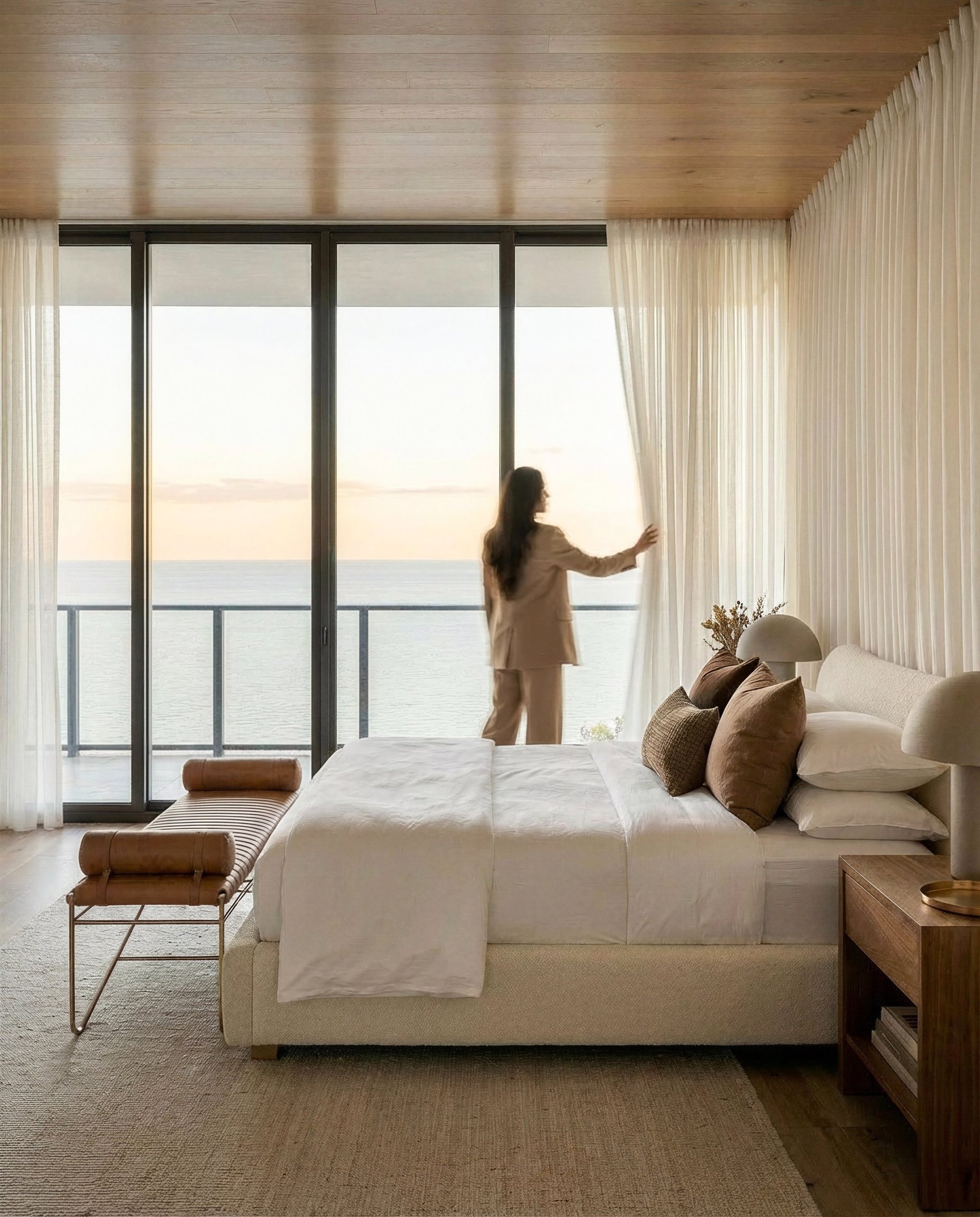 black and white bed linen