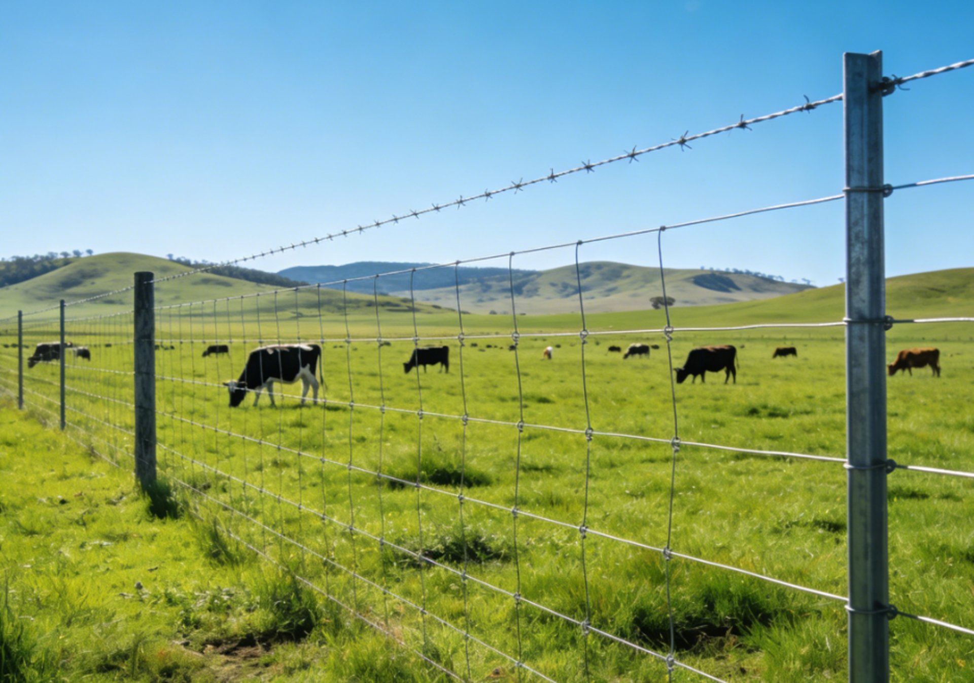Cattle fence net production workshop: Automated manufacturing equipment for hot-dip galvanized livestock fencing