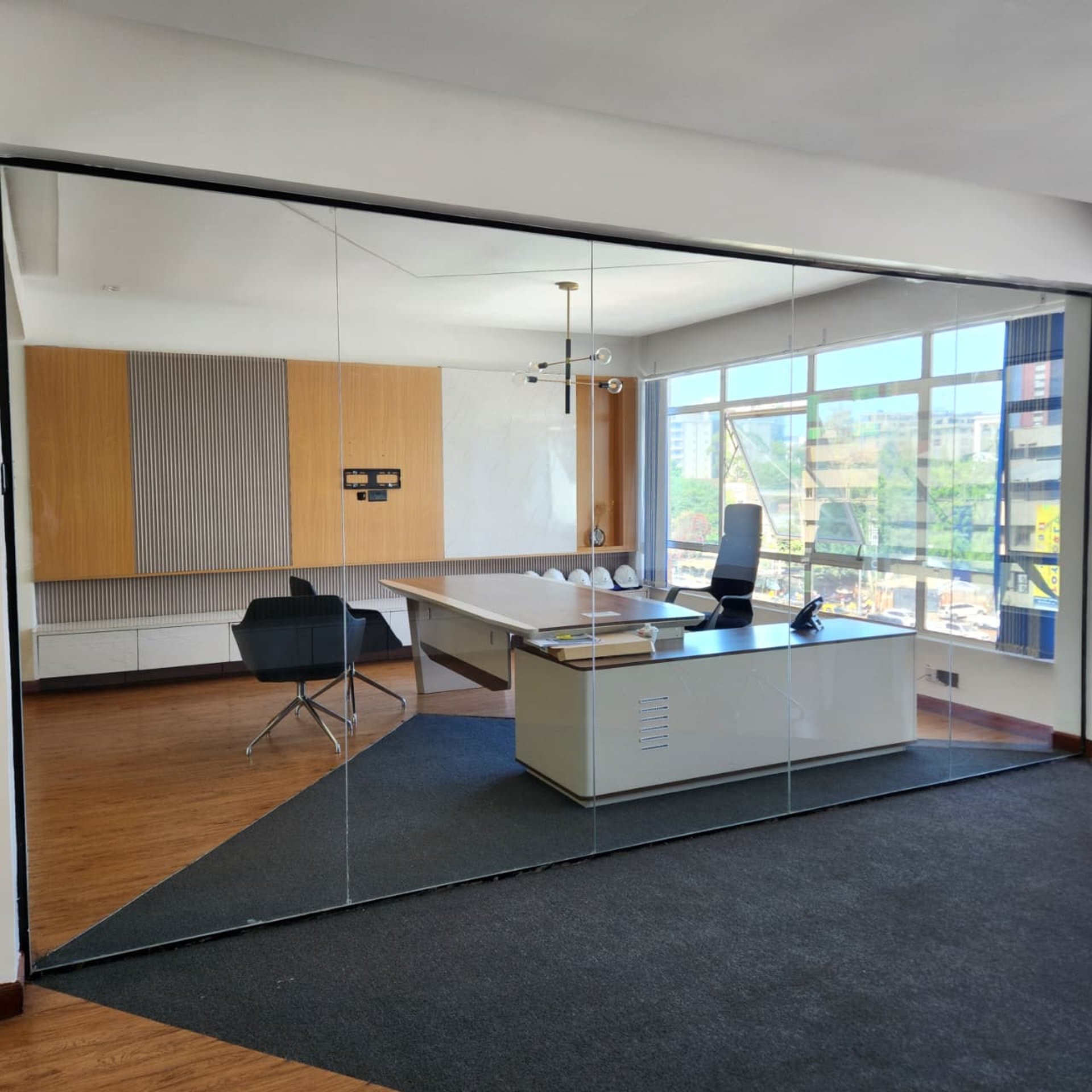 black and brown leather padded tub sofa