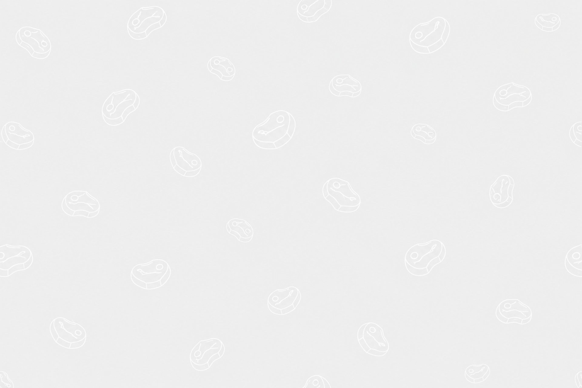 Fondo gris suave con iconos en mosaico de bisteces
