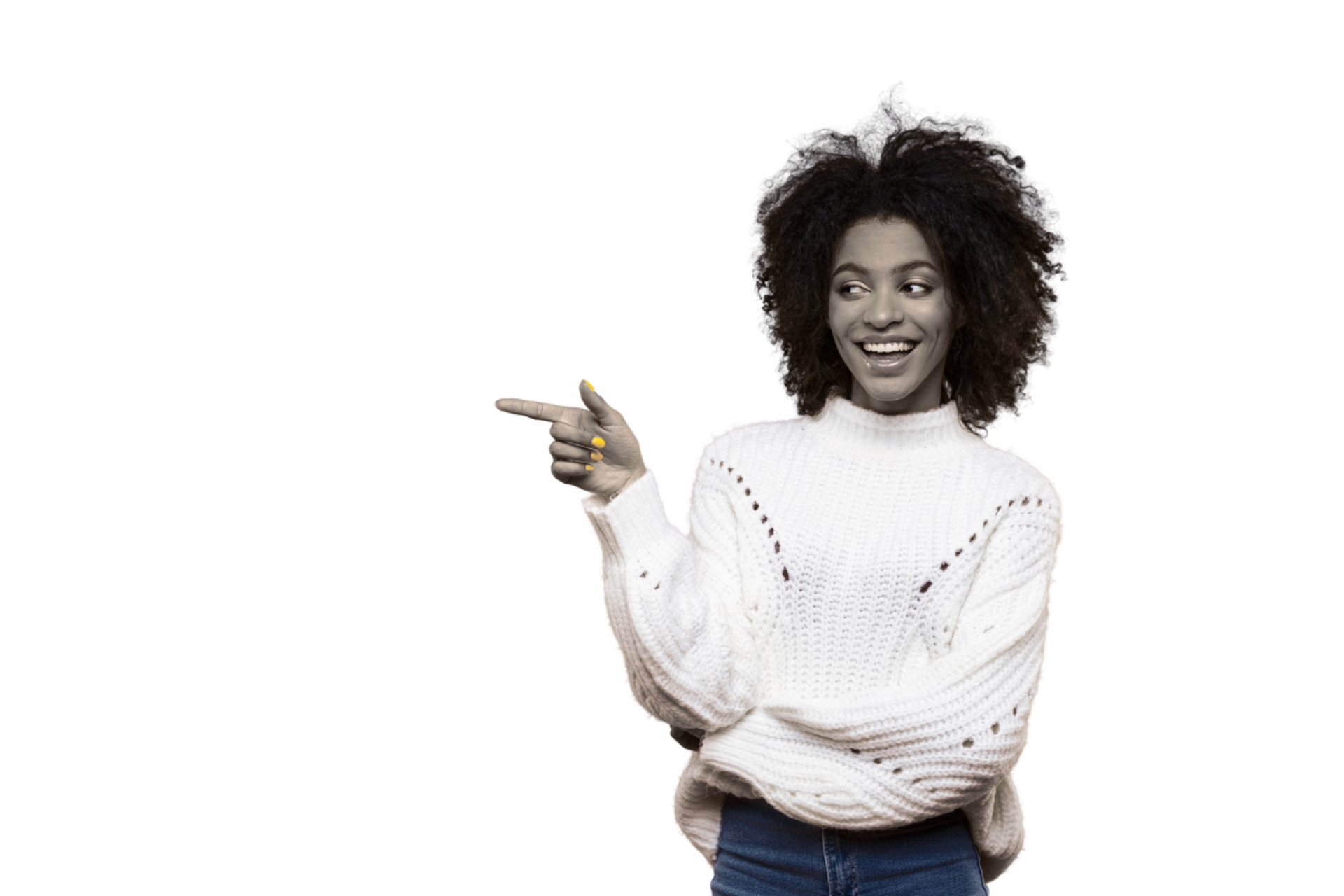 woman smiling and looking at the camera