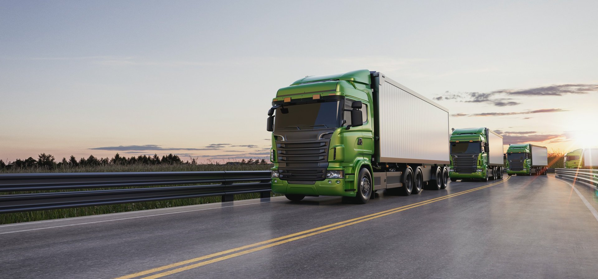 aerial photography of freight truck lot