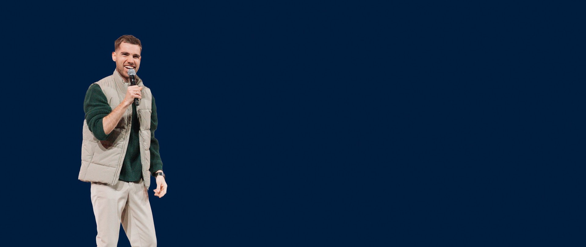 black microphone on white background