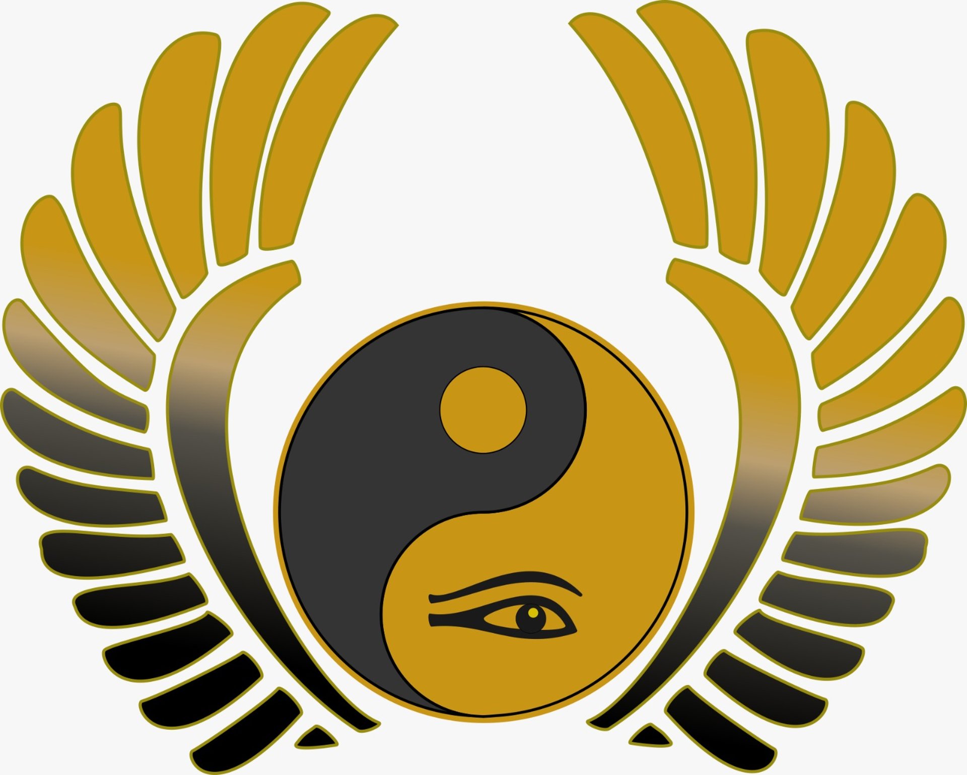 an abstract photo of a curved building with a blue sky in the background