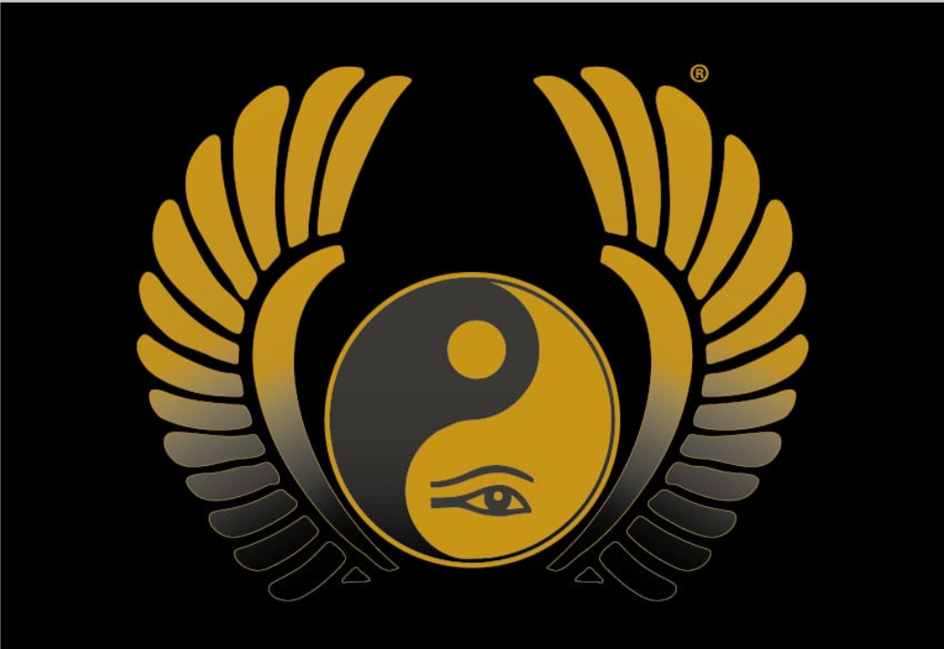 an abstract photo of a curved building with a blue sky in the background