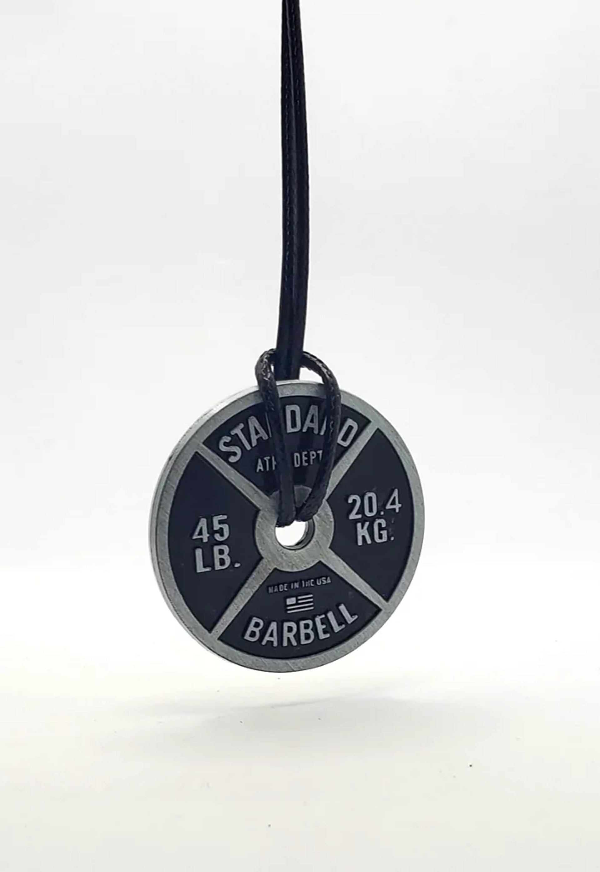 Gym 45 lbs plate necklace