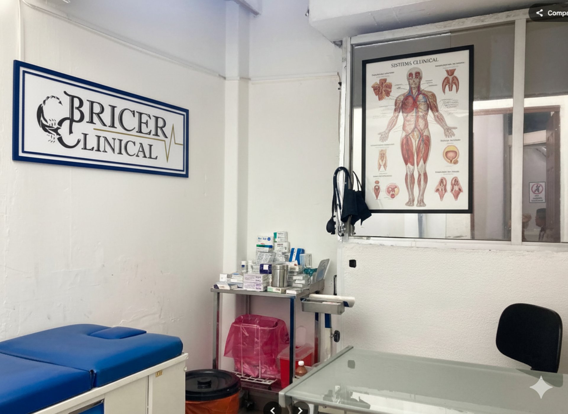 white and black glass window