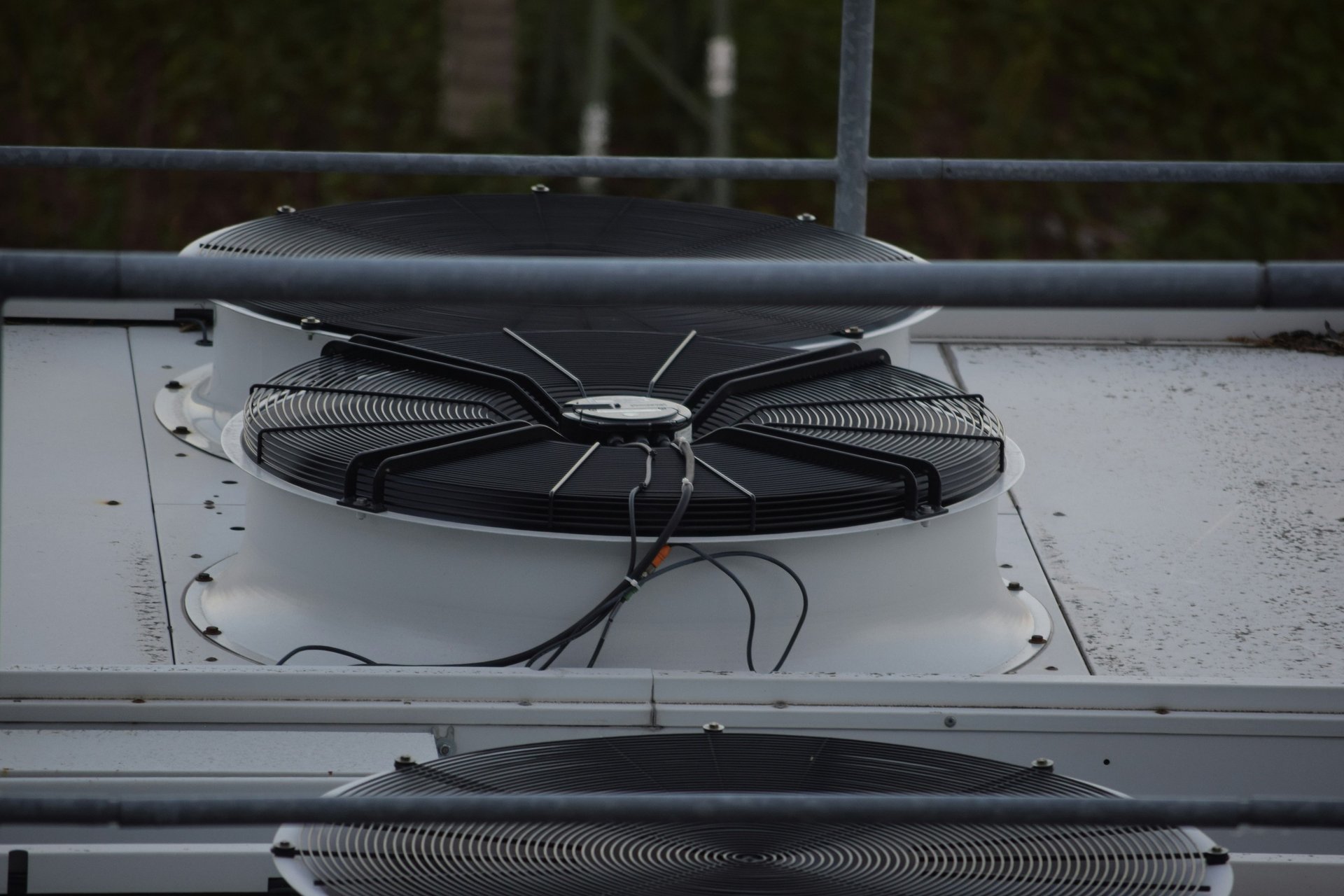 a group of air conditioners sitting next to each other