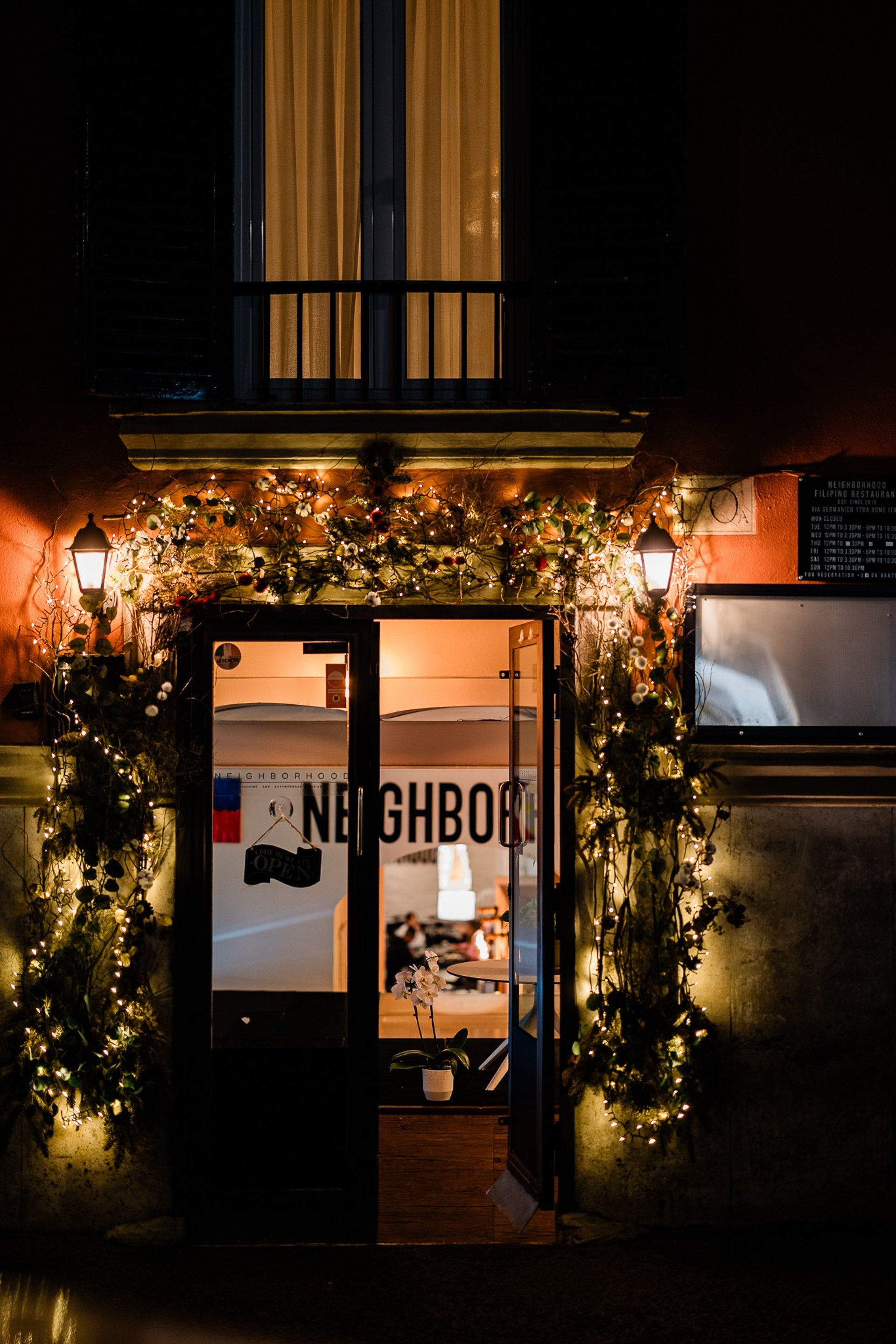 an abstract photo of a curved building with a blue sky in the background