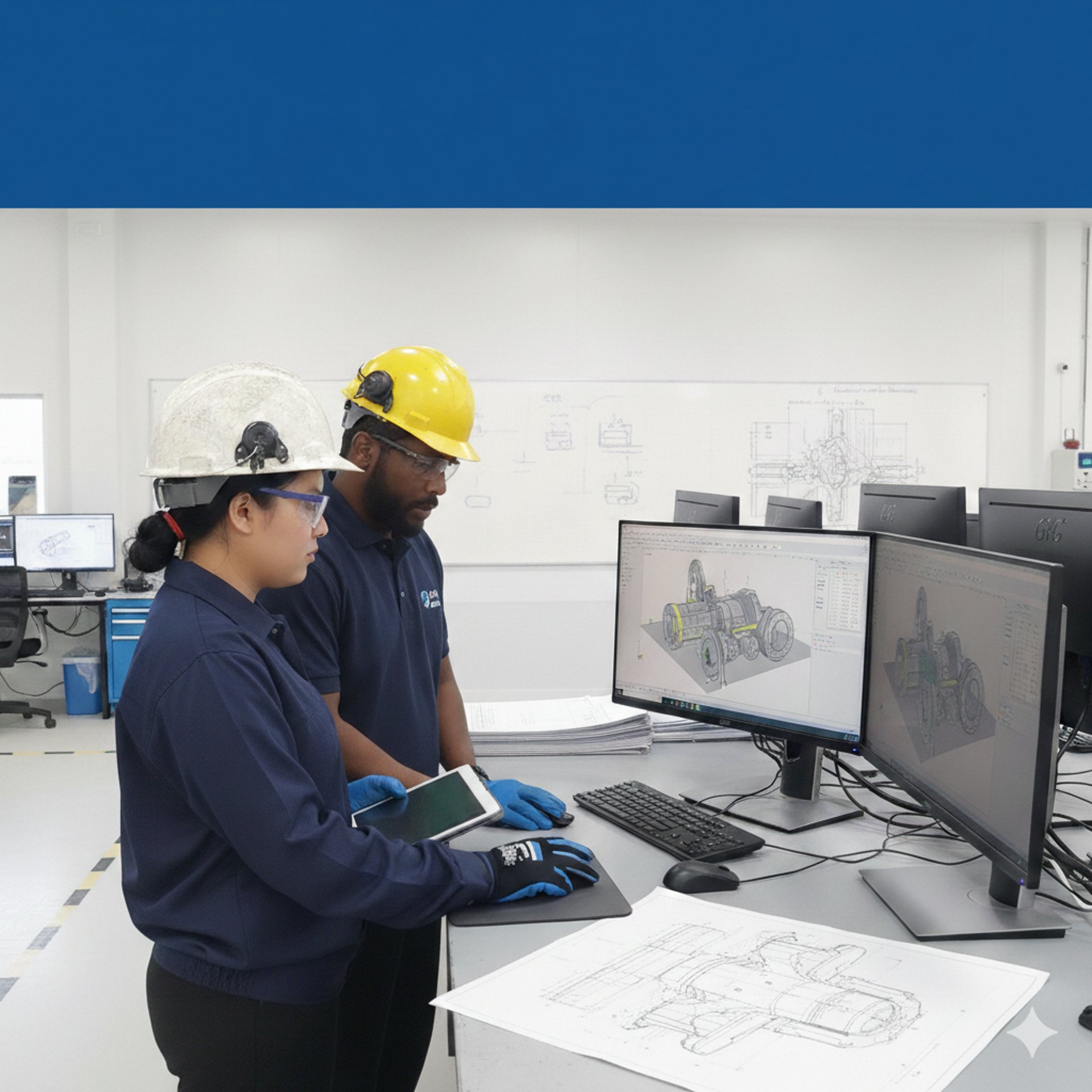 an abstract photo of a curved building with a blue sky in the background