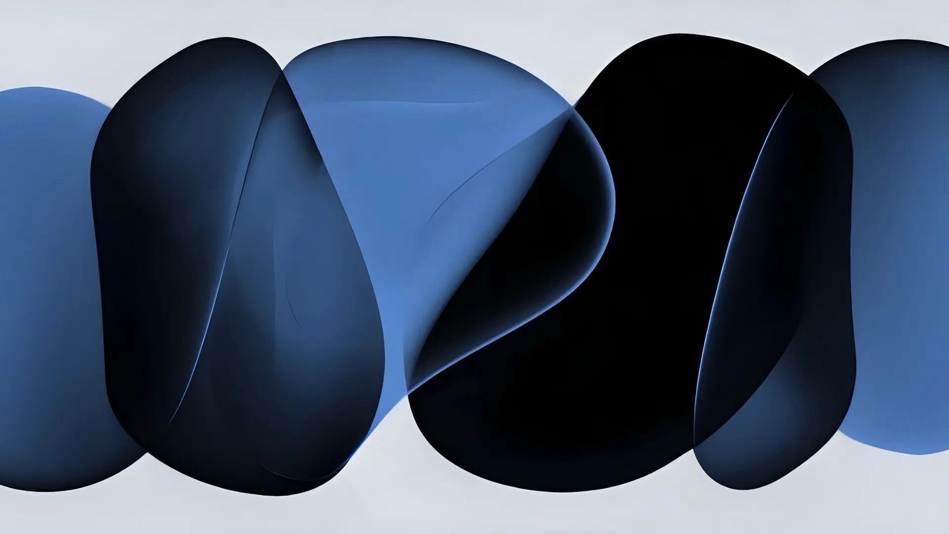 an abstract photo of a curved building with a blue sky in the background