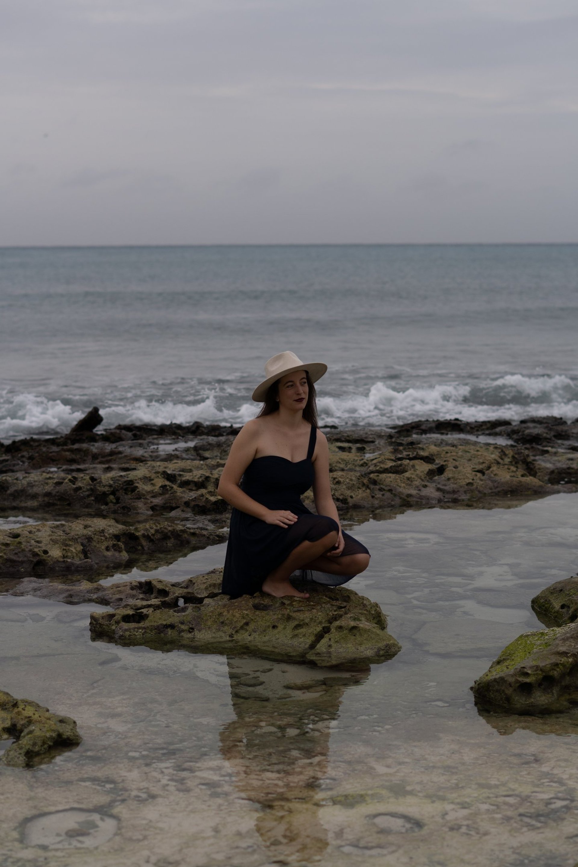 black and brown leather padded tub sofa