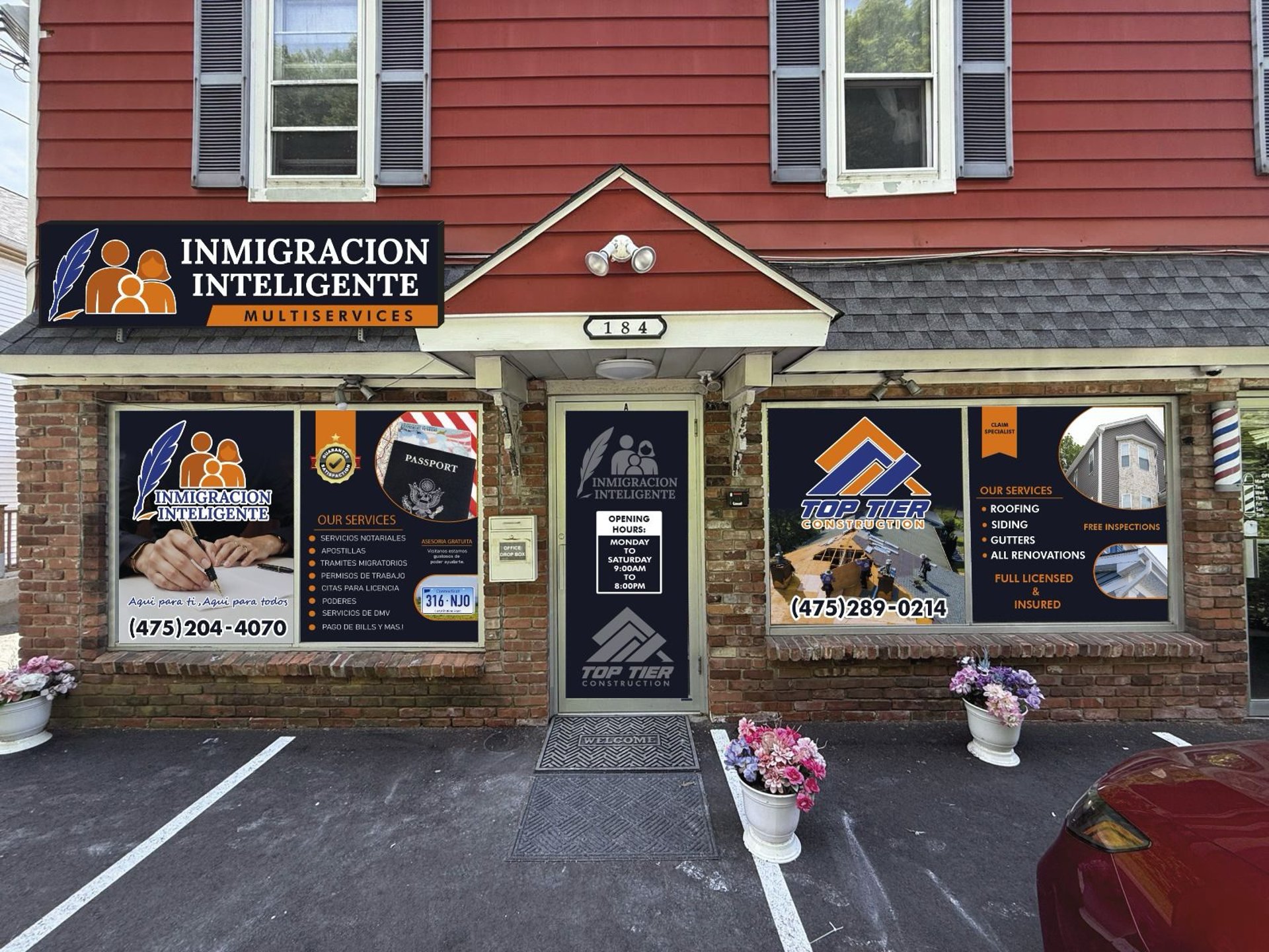 black and brown leather padded tub sofa