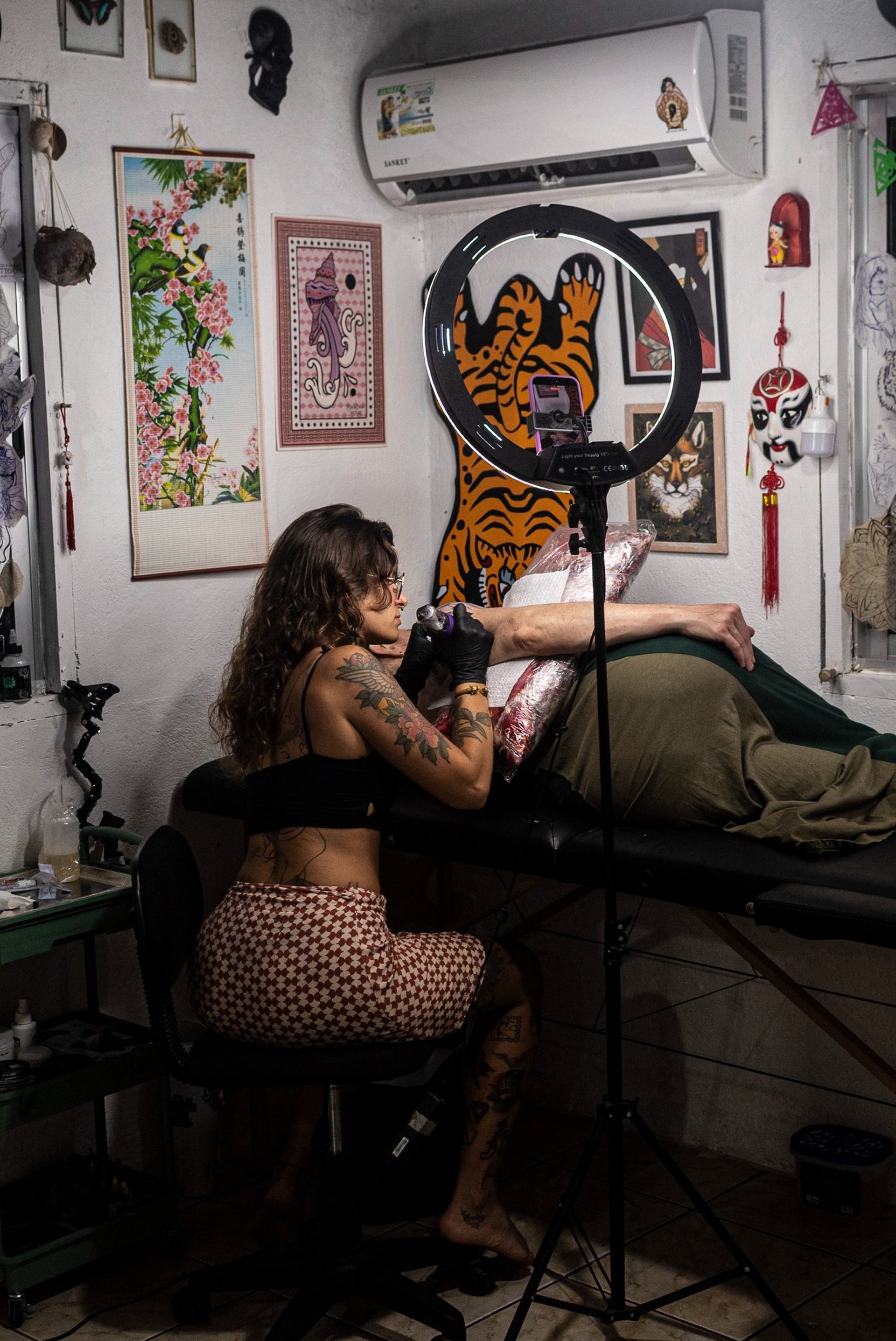 woman wearing yellow long-sleeved dress under white clouds and blue sky during daytime