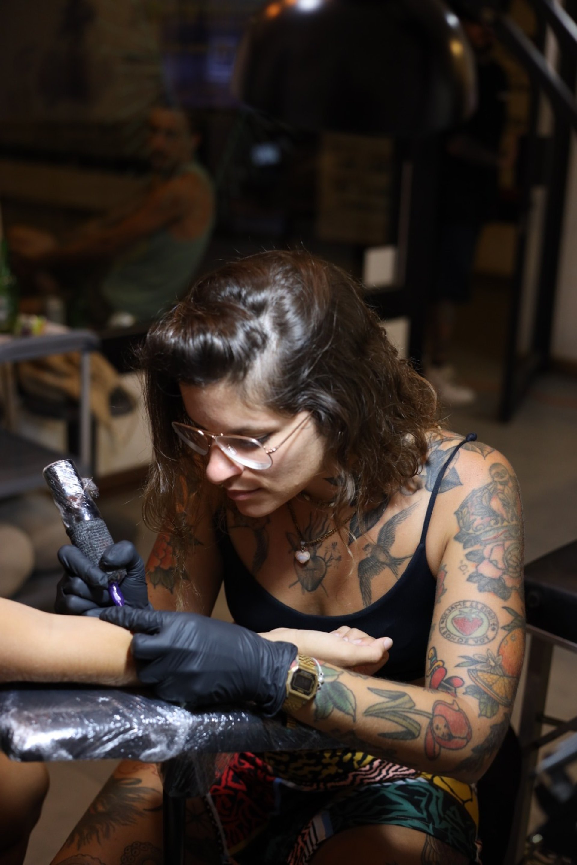 woman wearing yellow long-sleeved dress under white clouds and blue sky during daytime