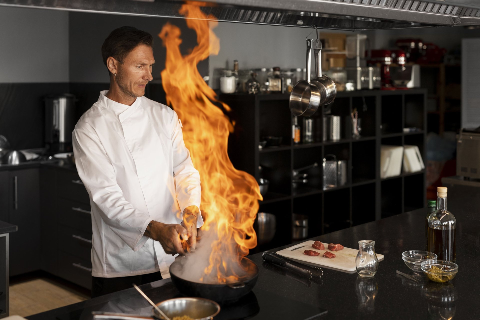 an abstract photo of a curved building with a blue sky in the background