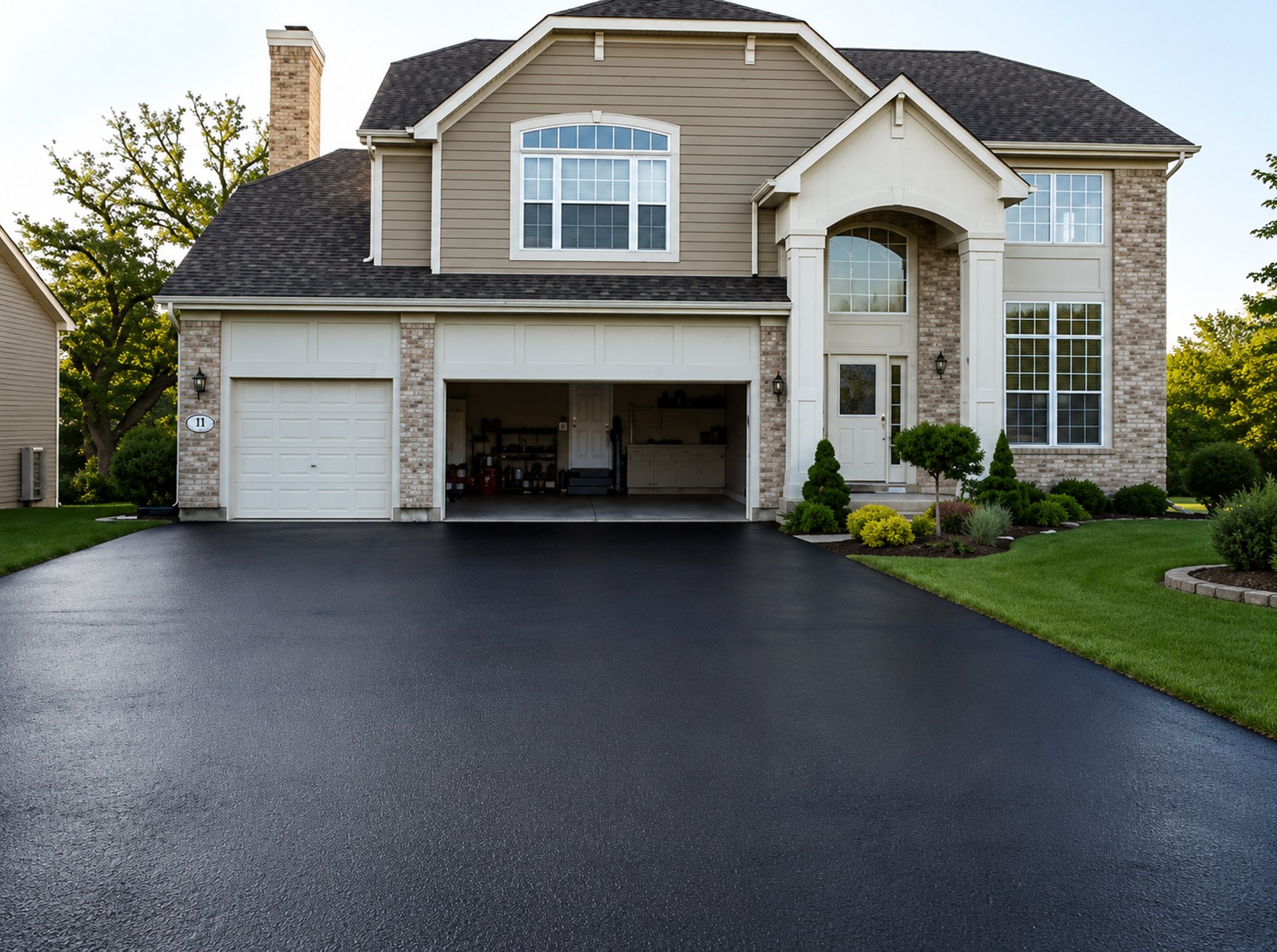 gray and black concrete road