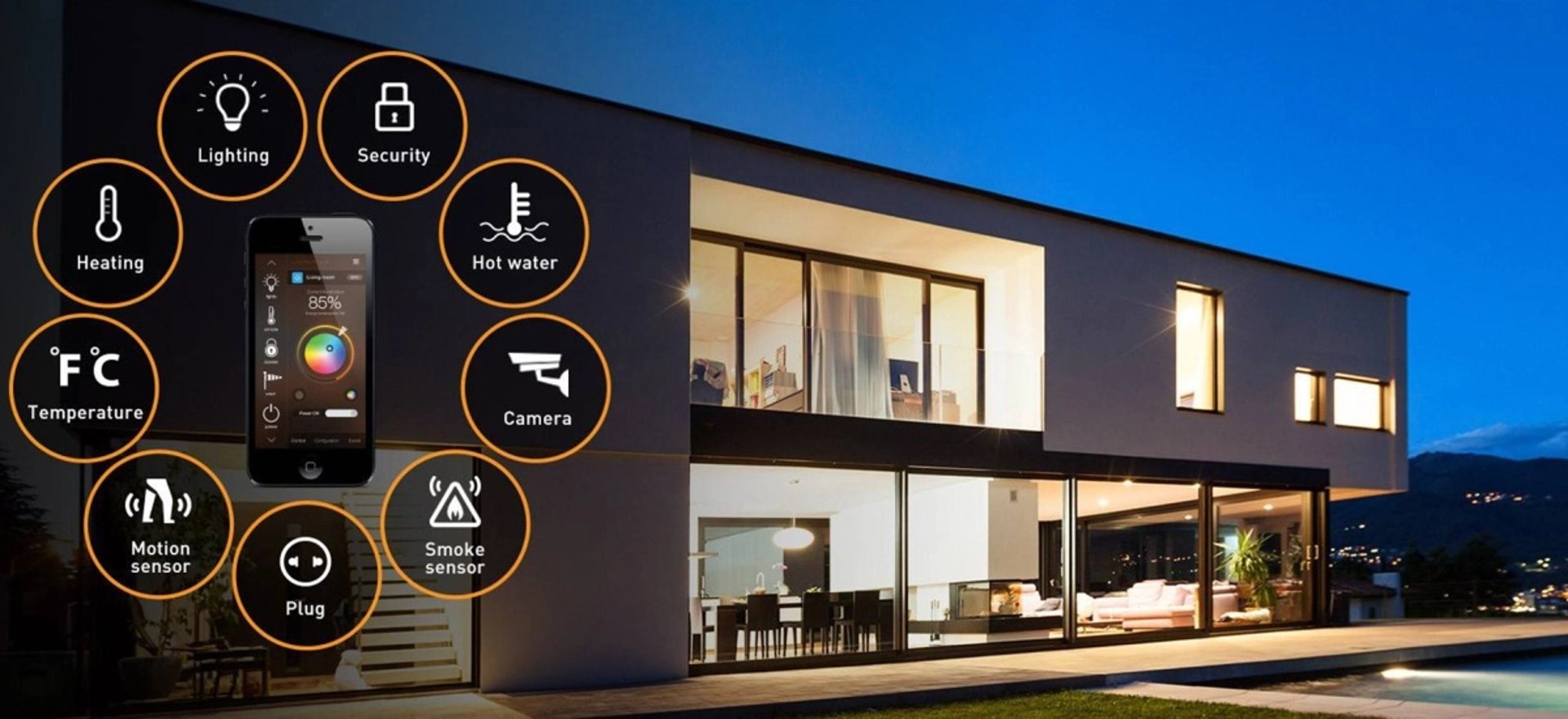 white and silver round device