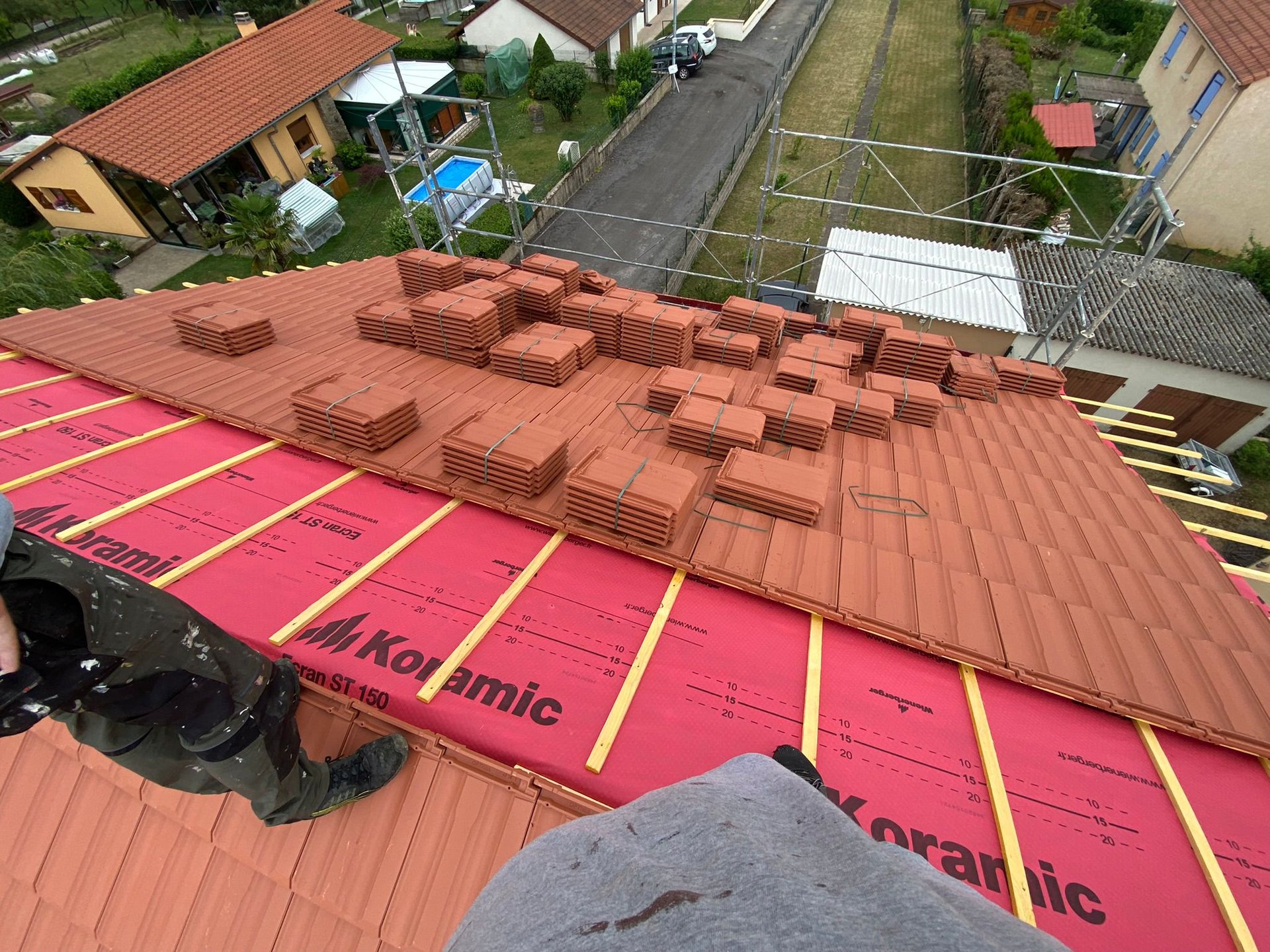 a group of wooden chairs