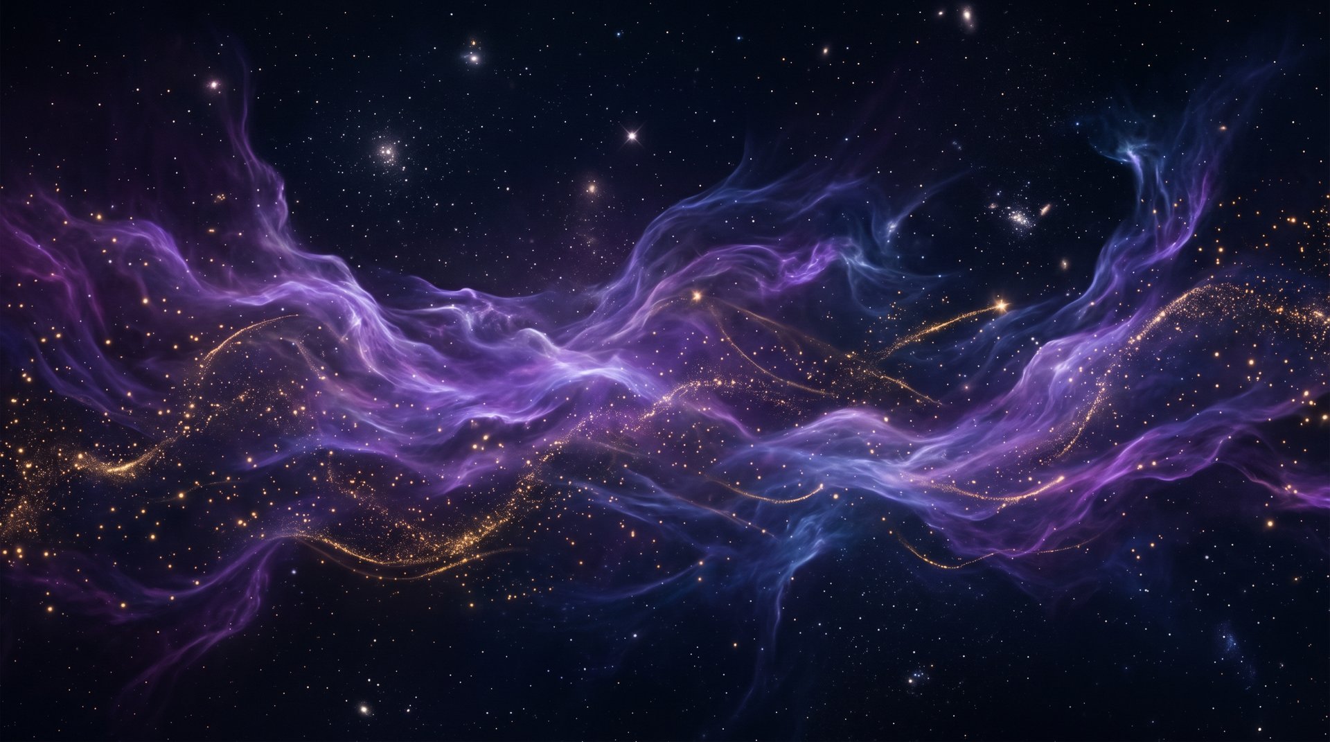 Dark cosmic purple and blue nebula