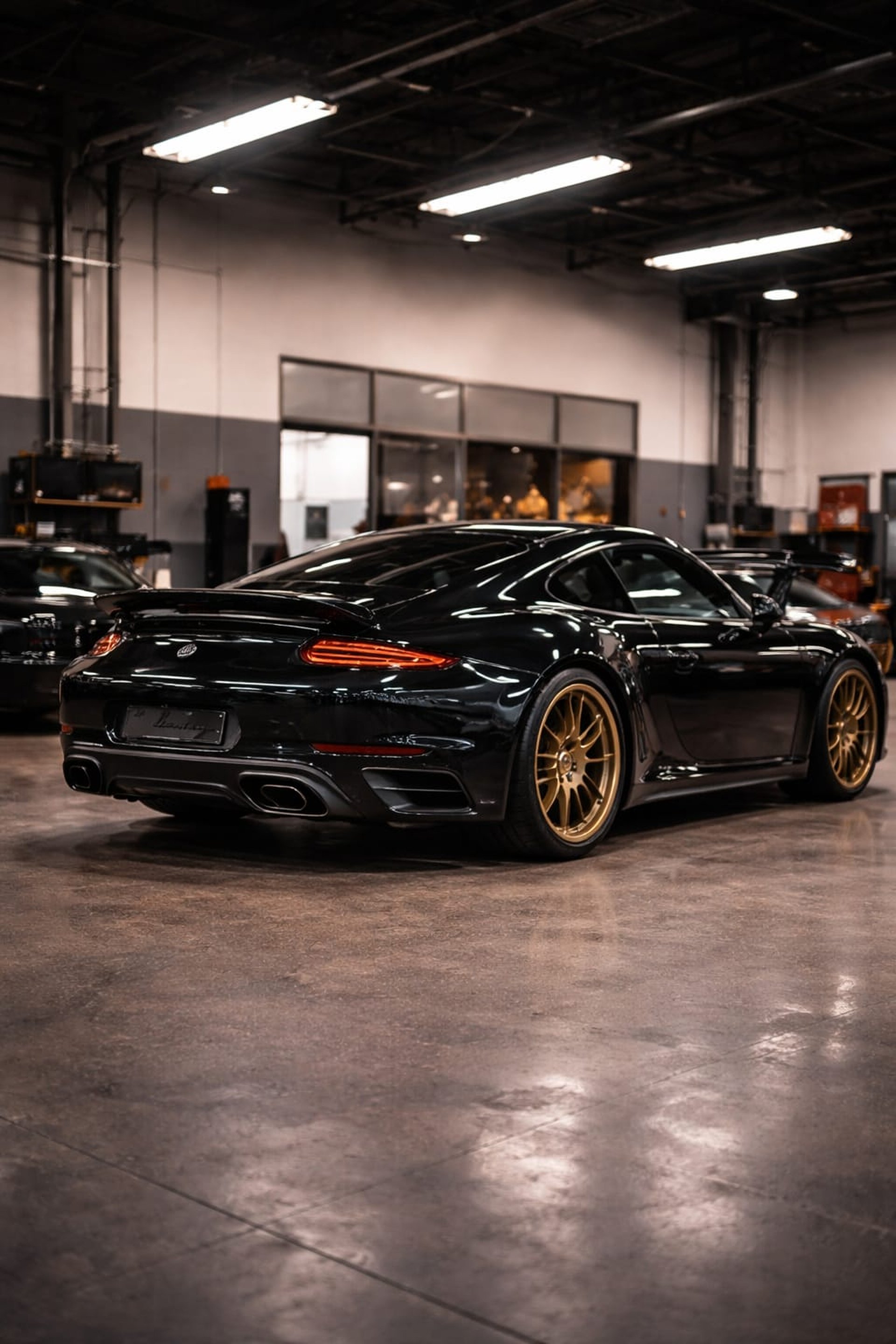 an abstract photo of a curved building with a blue sky in the background