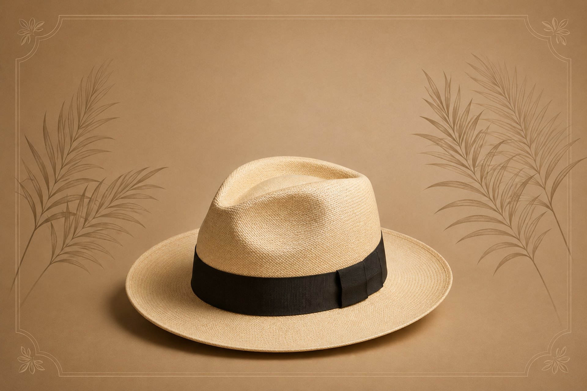white cowboy hat on black background