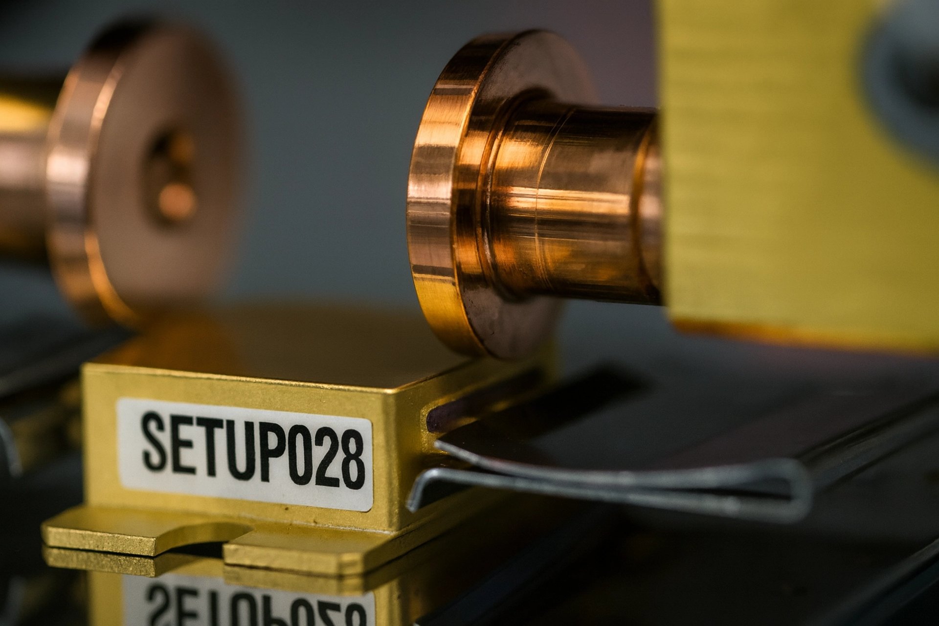 an abstract photo of a curved building with a blue sky in the background
