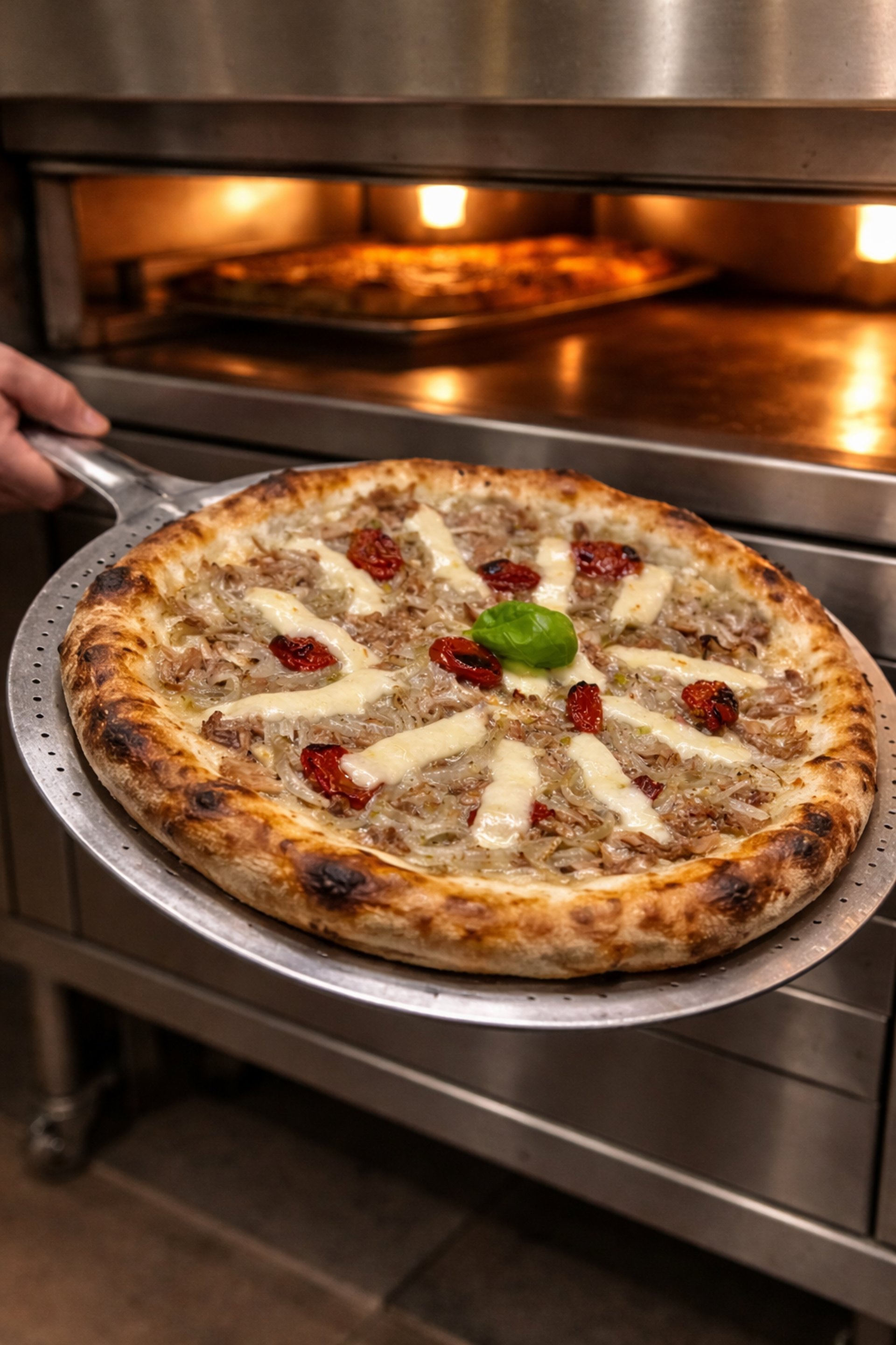 an abstract photo of a curved building with a blue sky in the background
