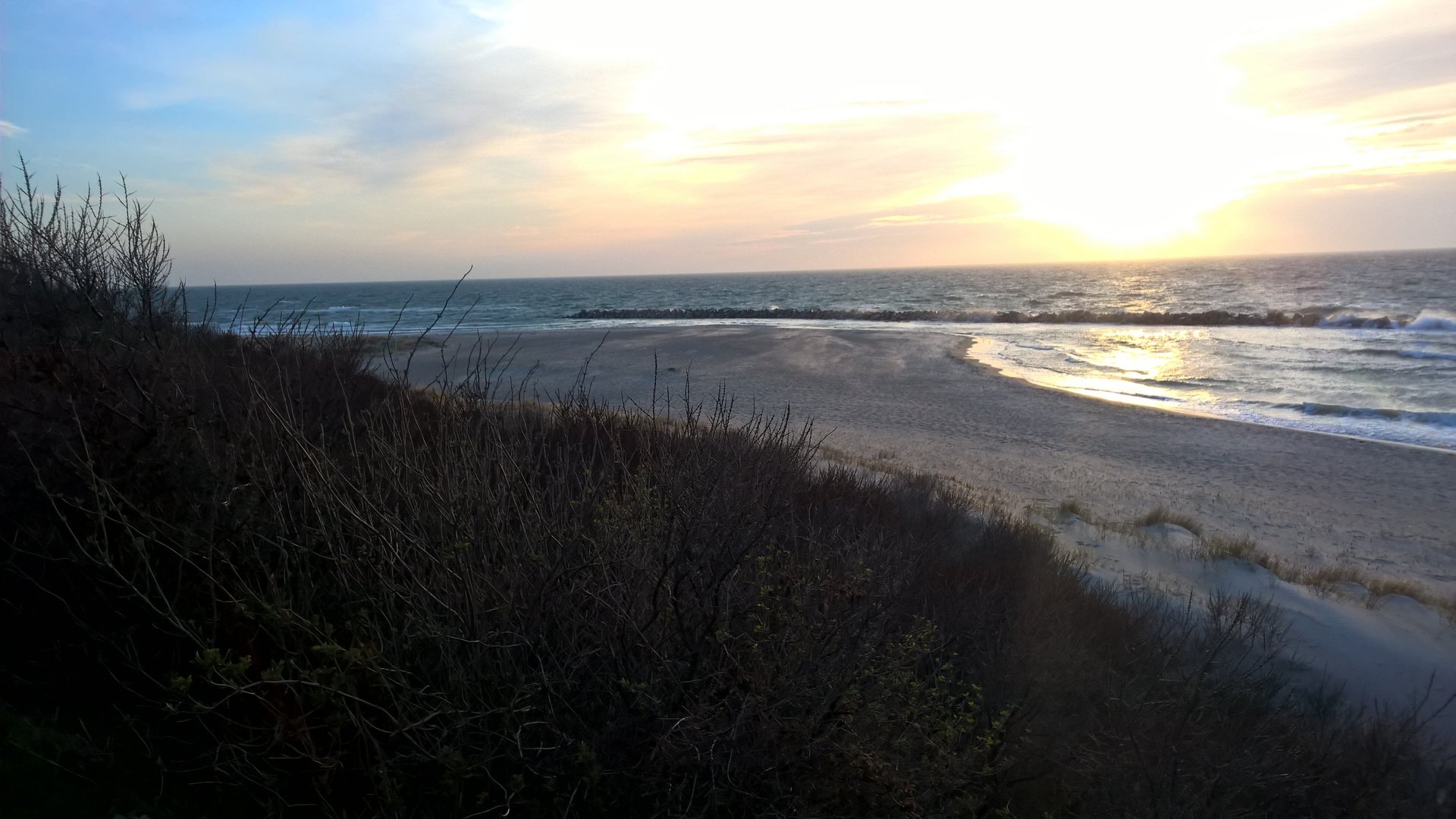 an abstract photo of a curved building with a blue sky in the background