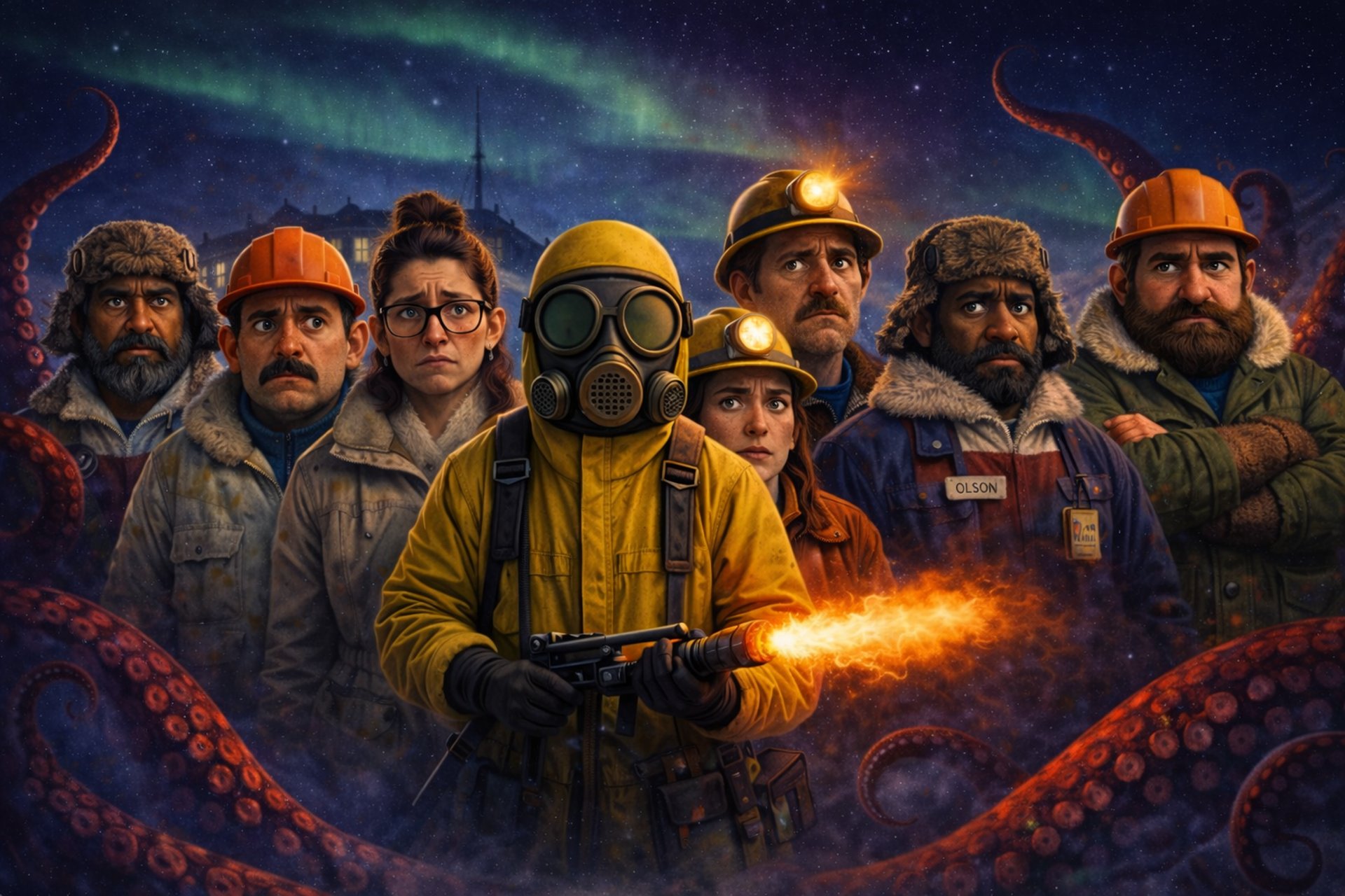 man in green shirt and black pants holding black and white stick figurine