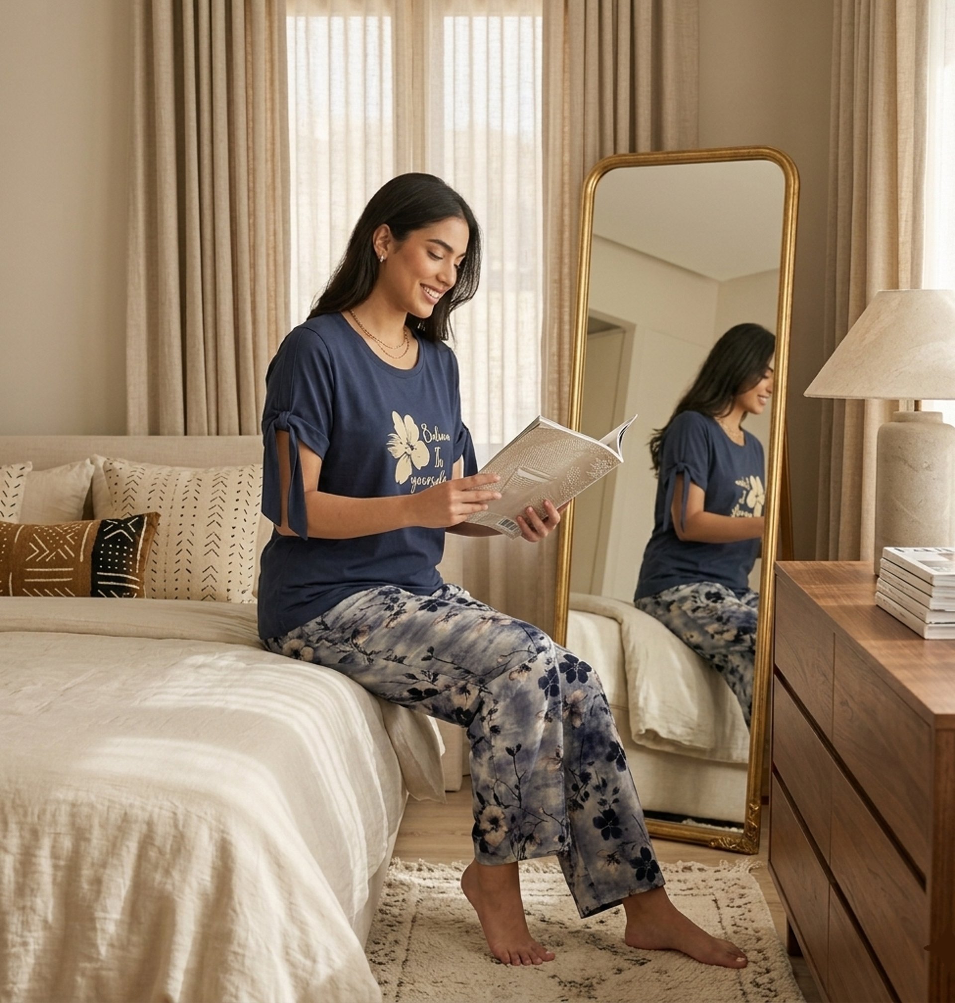 black and white bed linen