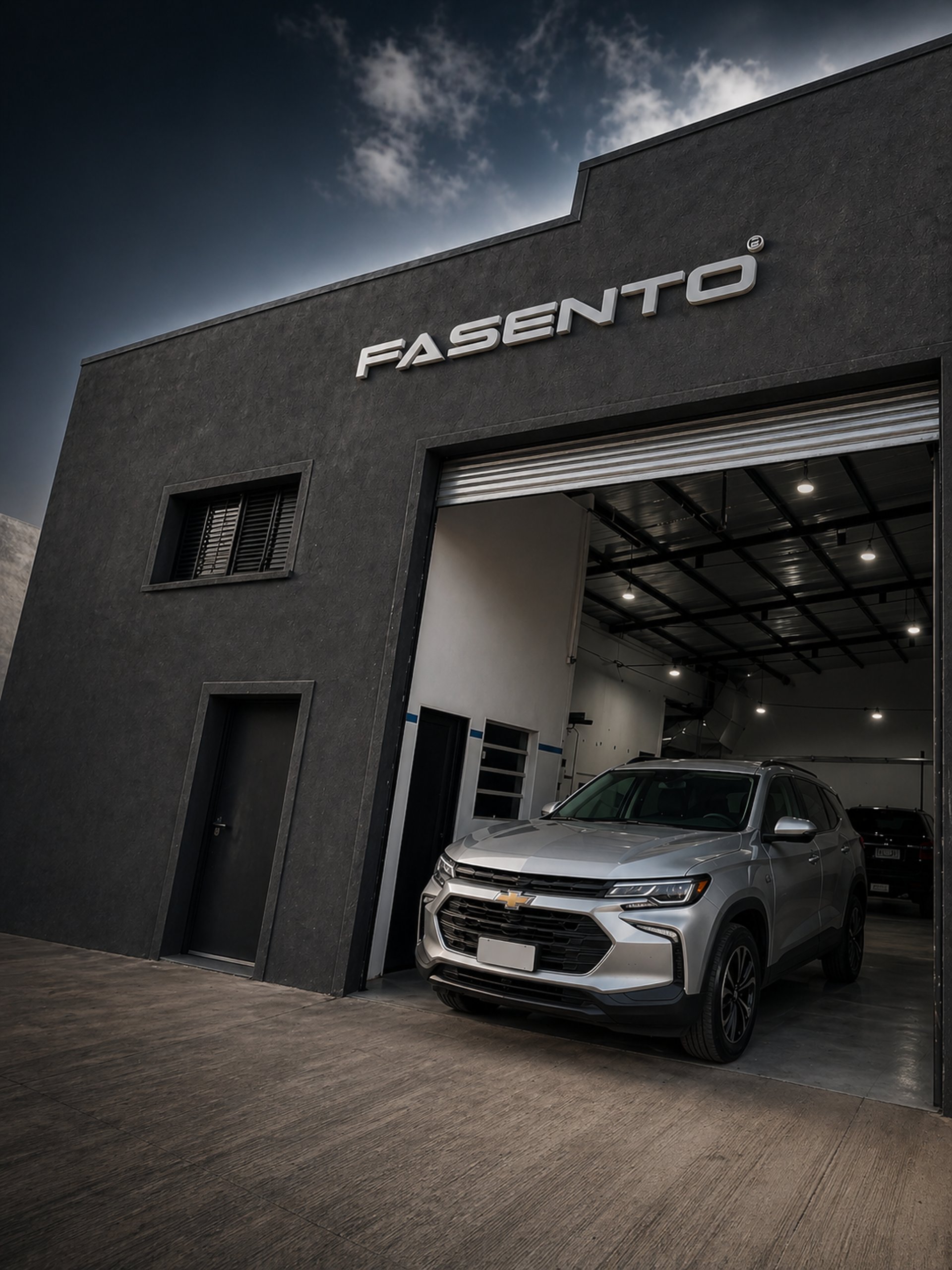 an abstract photo of a curved building with a blue sky in the background