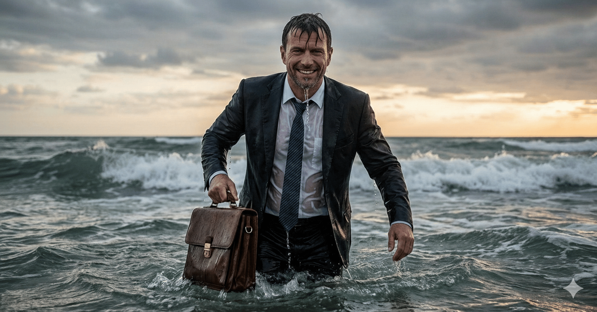 Two businessmen shaking hands across a table.