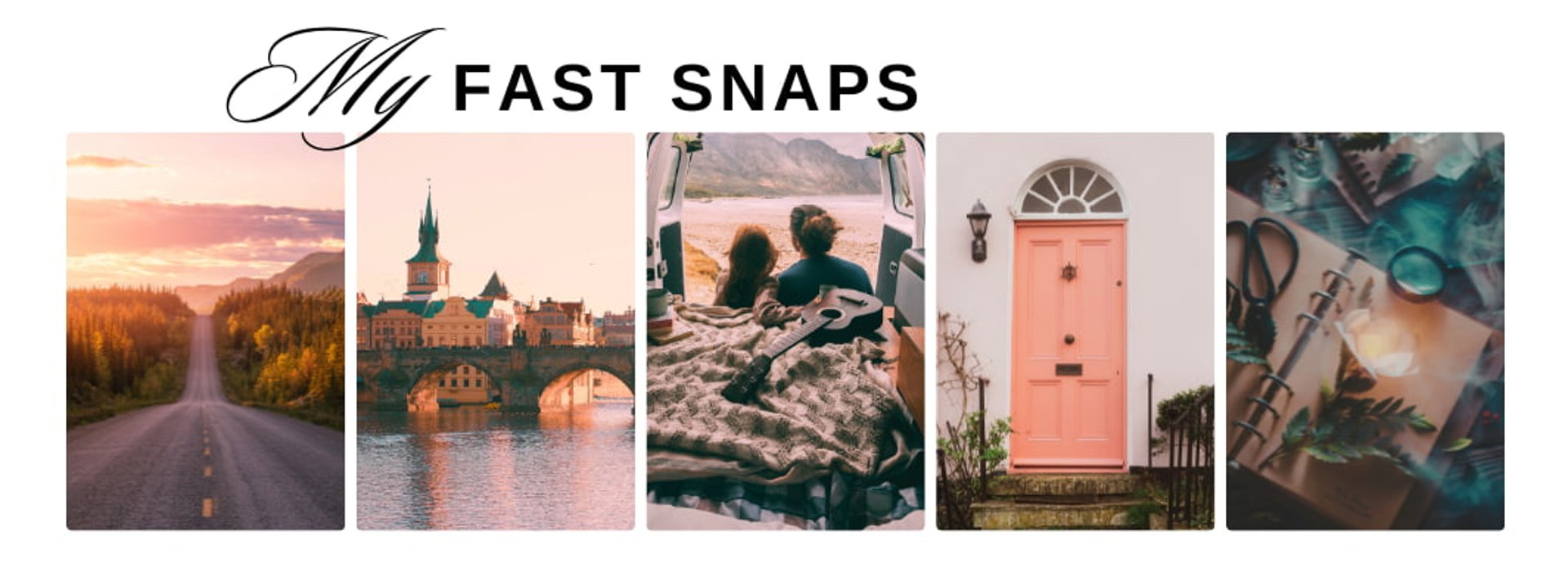 5 beautiful portrait-oriented photo memories that can be printed onto stickers for journaling.