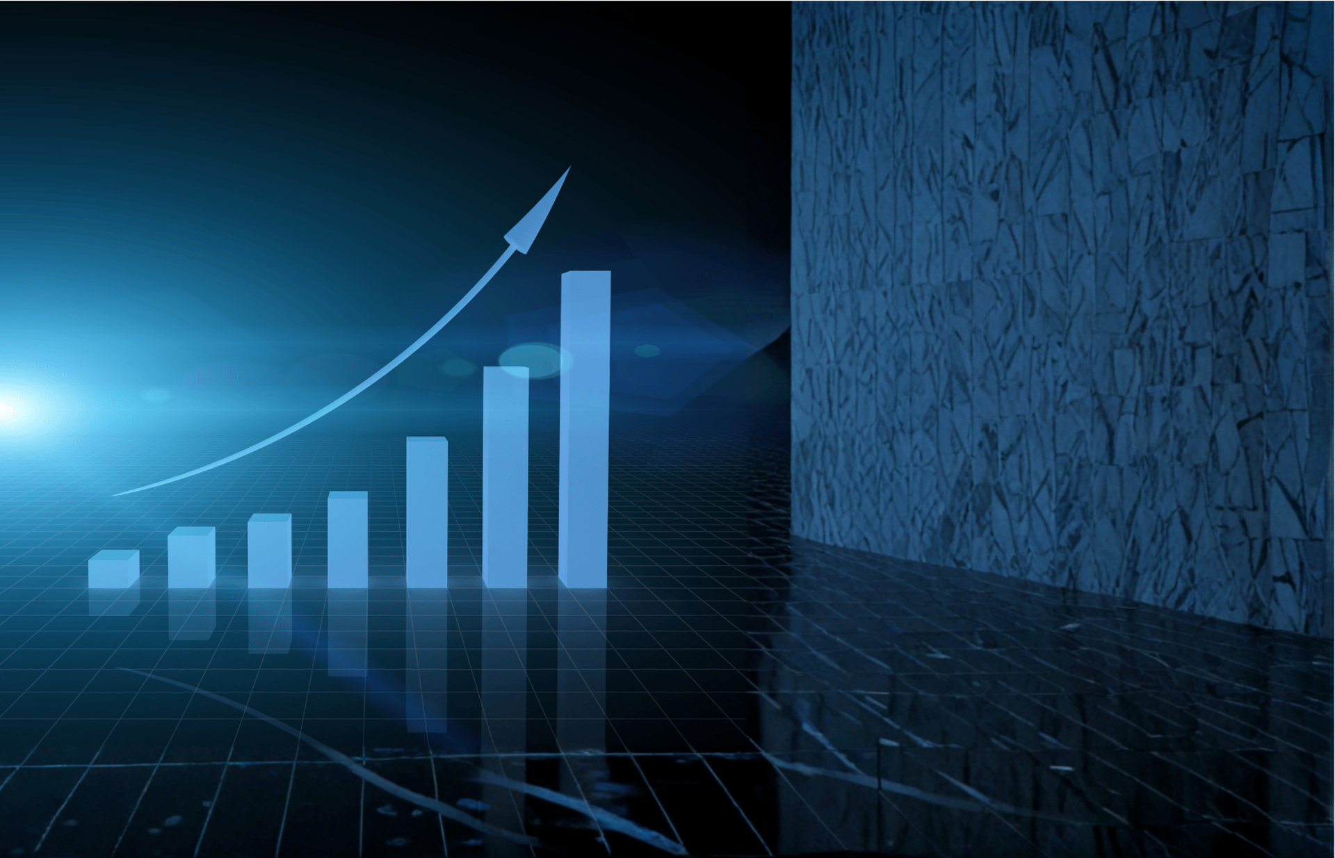 an abstract photo of a curved building with a blue sky in the background