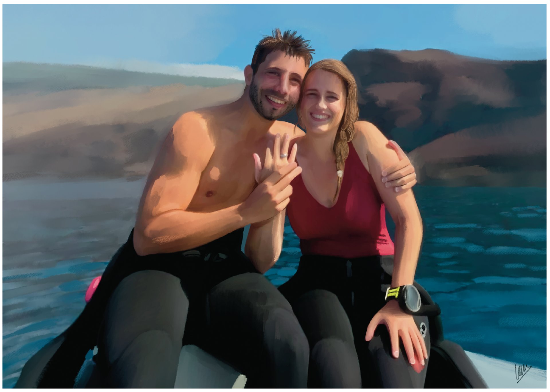 couple wearing silver-colored rings