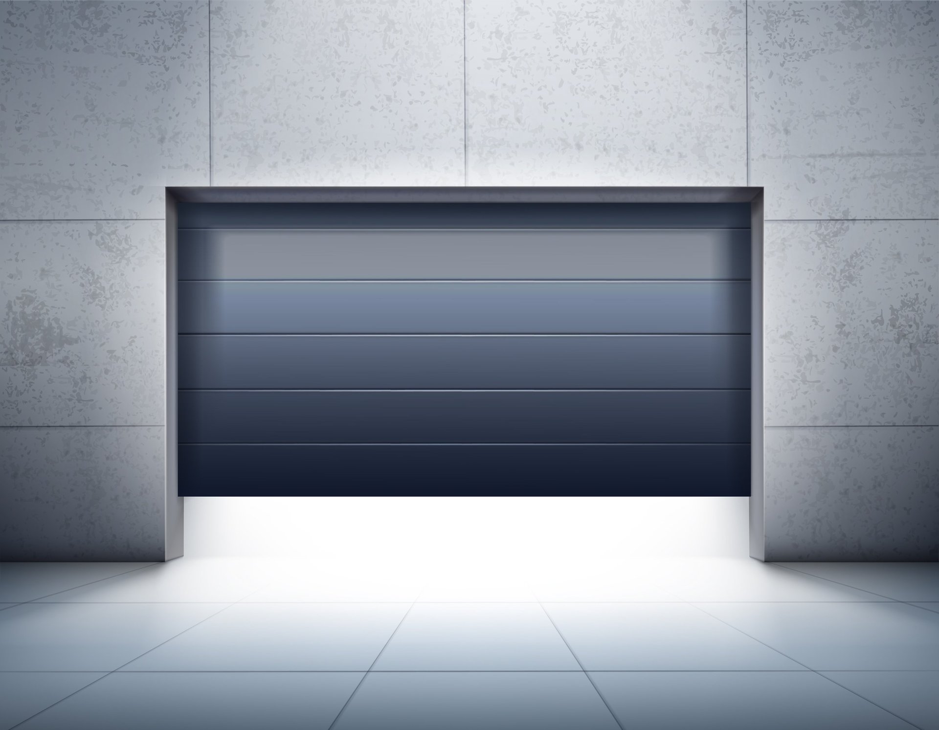 closed white wooden house garage door