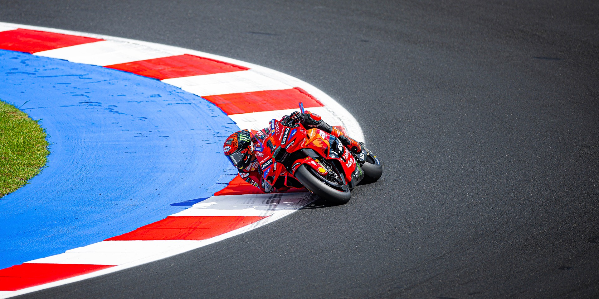 motorcycle racer on track
