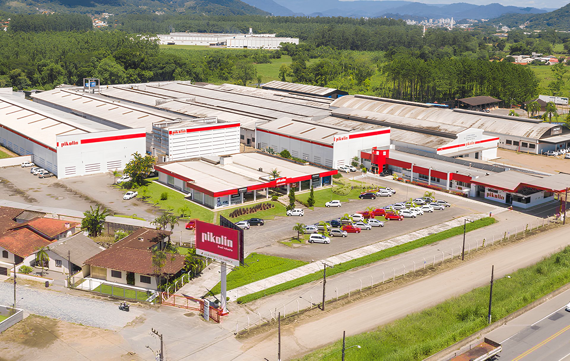 an abstract photo of a curved building with a blue sky in the background
