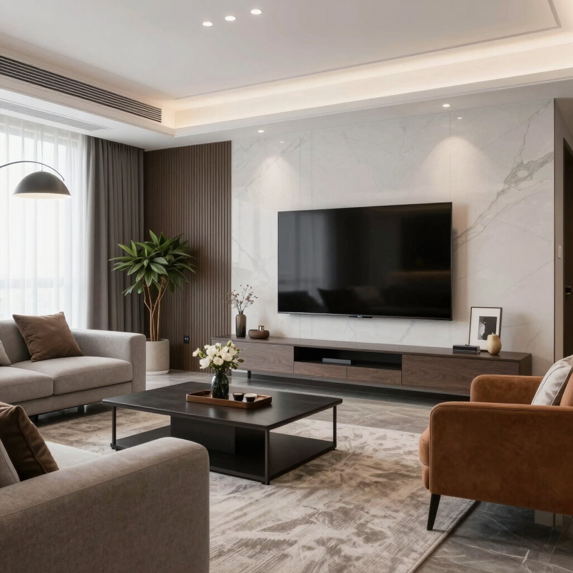 black and brown leather padded tub sofa