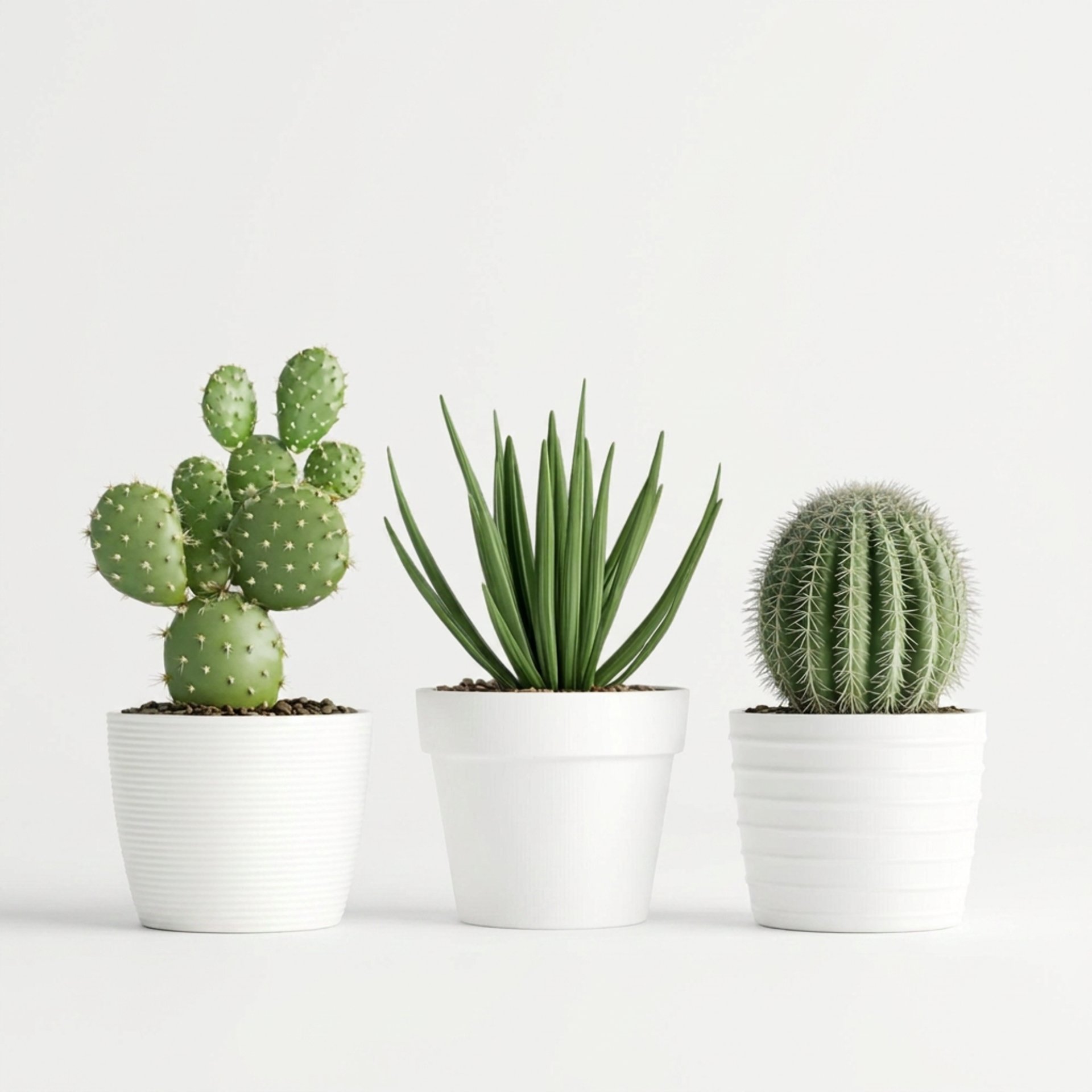 A fuzzy succulent plant in a ribbed pot.