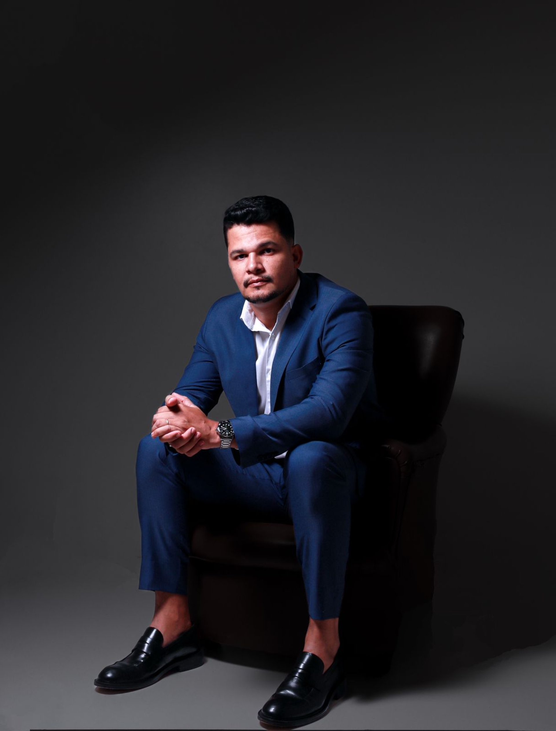 person standing on hill