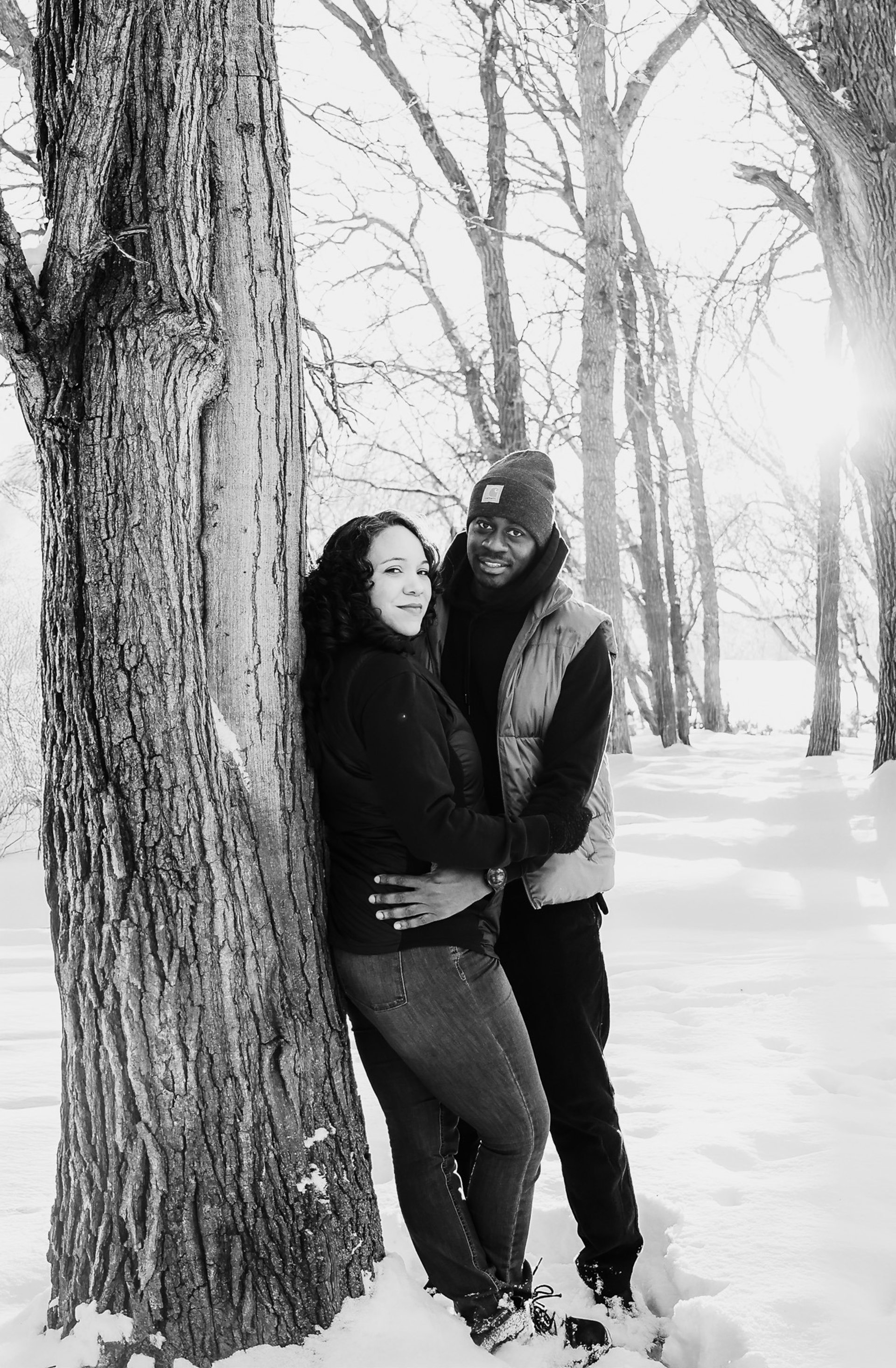 couple wearing silver-colored rings