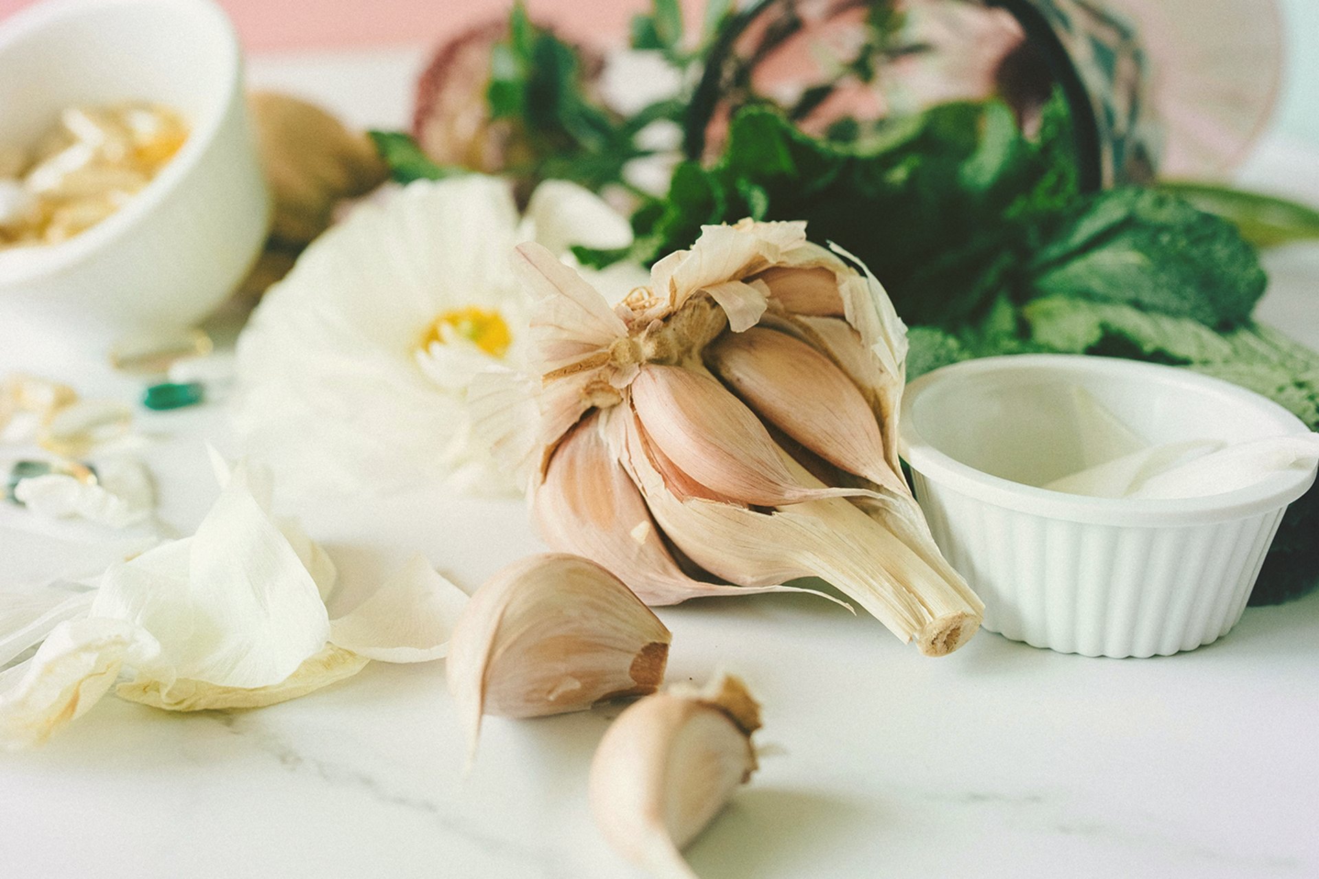 an abstract photo of a curved building with a blue sky in the background